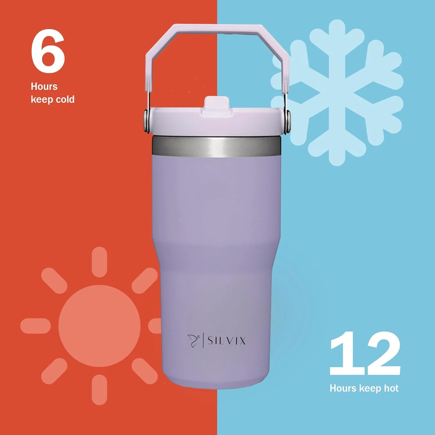 SILVIX 600ML THERMOS CUP WITH STRAW | 304 STAINLESS STEEL | Double-Layer Vacuum Insulated Water Bottle | Leakproof Car Cup for Hot & Cold Drinks | Ideal Tumbler for Gym, Outdoor, & Kids (Purple) SILVIX 600ML THERMOS CUP WITH STRAW | 304 STAINLESS STEEL | Double-Layer Vacuum Insulated Water Bottle | Leakproof Car Cup for Hot & Cold Drinks | Ideal Tumbler for Gym, Outdoor, & Kids (Purple)