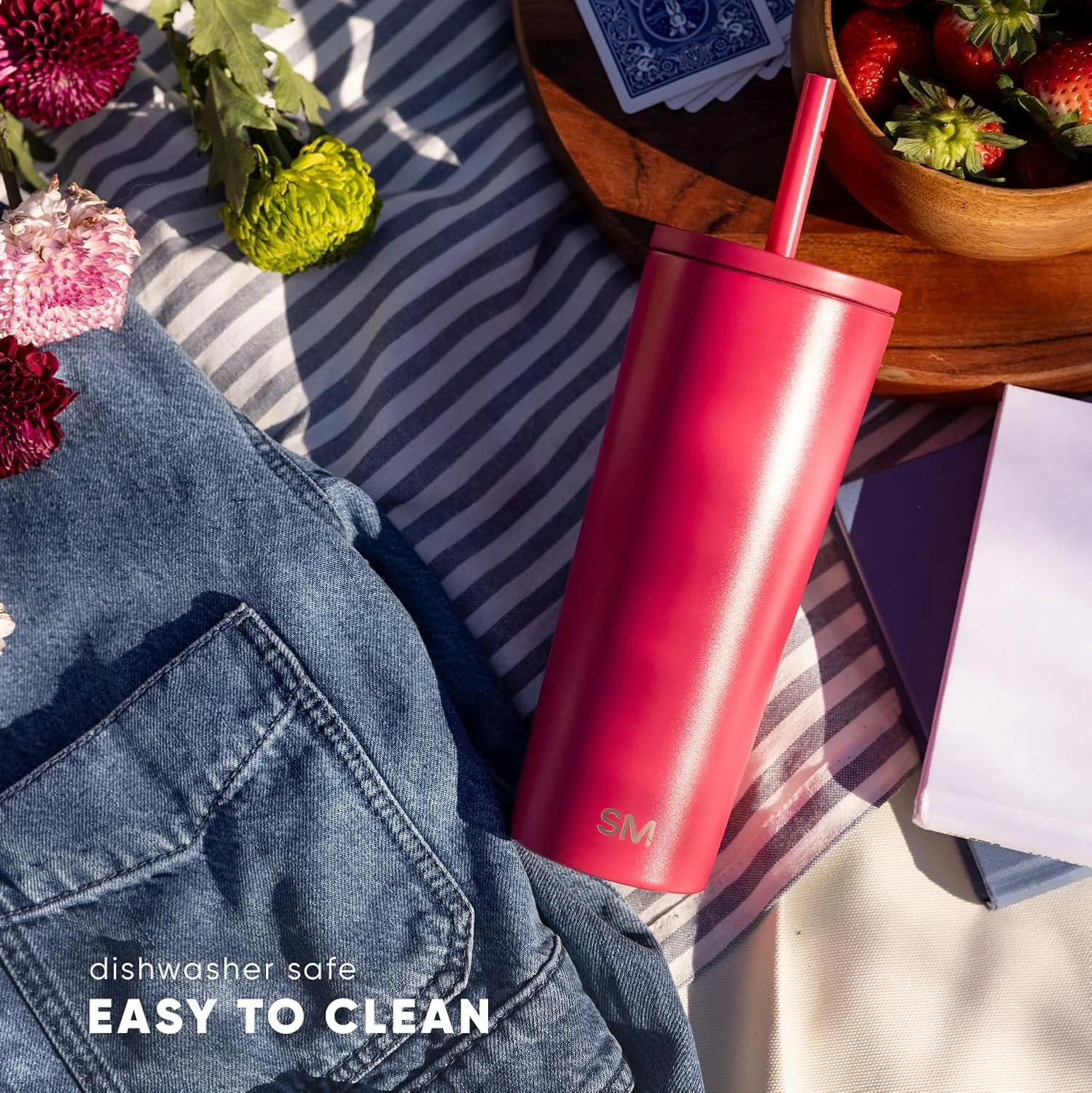 Simple Modern Insulated Tumbler with Lid and Straw | Iced Coffee Cup Reusable Stainless Steel Water Bottle Travel Mug | Gifts for Women Men Her Him | Classic Collection | 24oz | Midnight Black Simple Modern Insulated Tumbler with Lid and Straw | Iced Coffee Cup Reusable Stainless Steel Water Bottle Travel Mug | Gifts for Women Men Her Him | Classic Collection | 24oz | Midnight Black