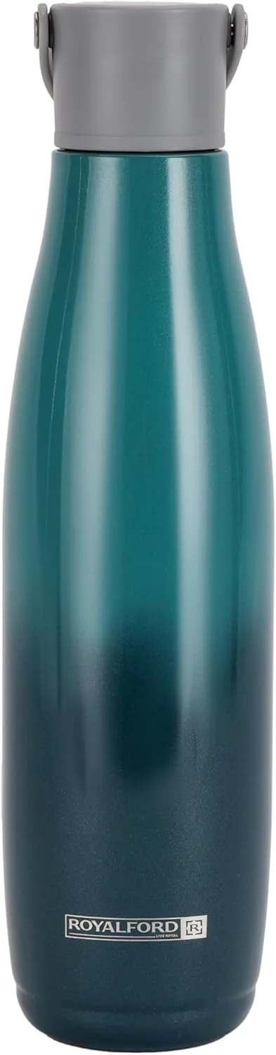 بطری آب 700 میلی لیتری رویال فورد مدل RF12183، فلاسک استیل ضد زنگ دو جداره عایق، قمقمه آب سرد و گرم، بطری ورزشی مناسب برای داخل و خارج از منزل، نشکن، ضد نشت، سبک وزن، رنگ های متنوع