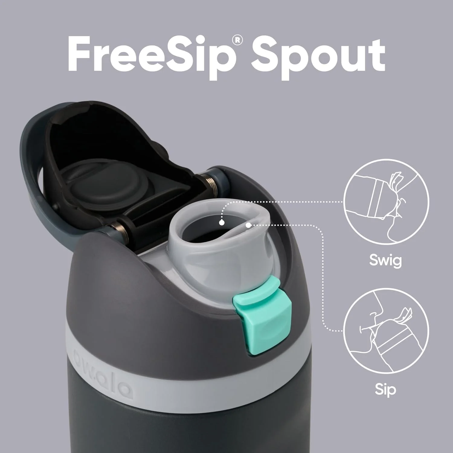 بطری آب استیل ضد زنگ عایق دار Owala FreeSip با نی، مناسب ورزش و مسافرت، بدون BPA، 710 میلی لیتر، Foggy Tide بطری آب استیل ضد زنگ عایق دار Owala FreeSip با نی، مناسب ورزش و مسافرت، بدون BPA، 710 میلی لیتر، Foggy Tide