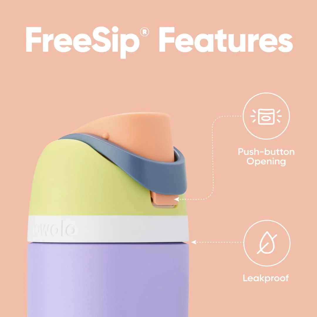 بطری آب استیل ضد زنگ عایق شده Owala FreeSip با درب دکمه ای قفل شونده - 24 اونس - آبی/قرمز (رژه کرنبری) بطری آب استیل ضد زنگ عایق شده Owala FreeSip با درب دکمه ای قفل شونده - 24 اونس - آبی/قرمز (رژه کرنبری)