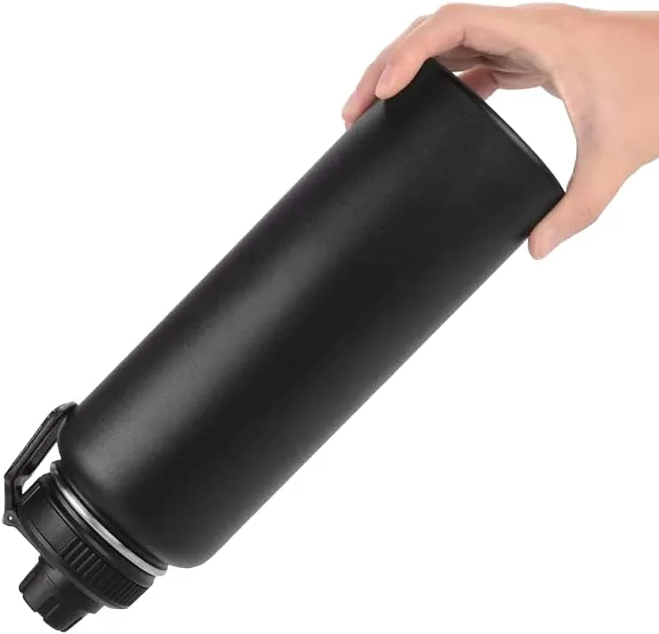 قمقمه آب عایق خلاء Nessan، فلاسک دو جداره استیل ضد زنگ، قمقمه ورزشی فلزی با درب پیچی ضد نشت - مشکی قمقمه آب عایق خلاء Nessan، فلاسک دو جداره استیل ضد زنگ، قمقمه ورزشی فلزی با درب پیچی ضد نشت - مشکی