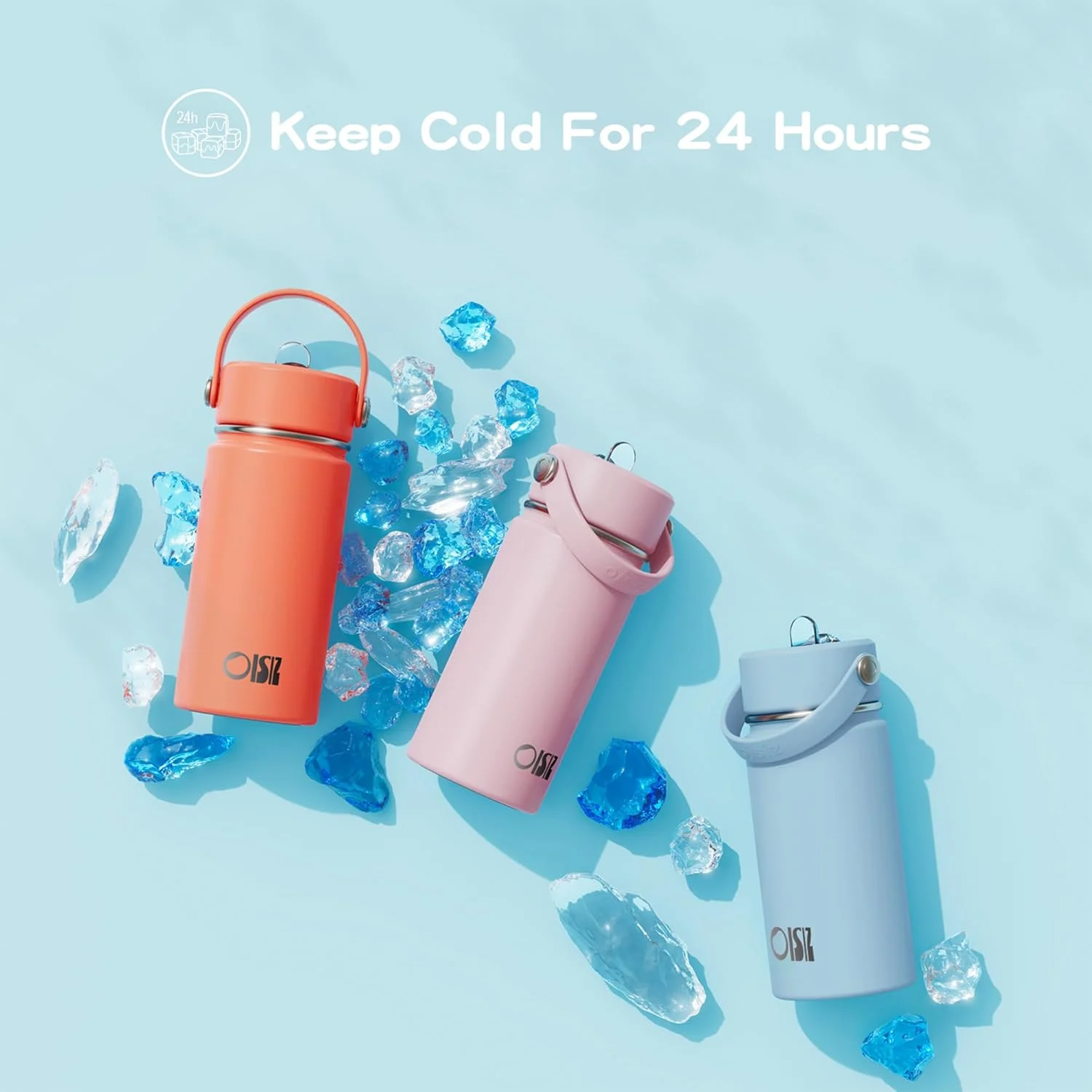 بطری آب کودکانه OISIZ با نی، 414 میلی لیتر، عایق خلاء، استیل ضد زنگ 316، ضد نشت و تمیز کردن آسان، مناسب مدرسه بطری آب کودکانه OISIZ با نی، 414 میلی لیتر، عایق خلاء، استیل ضد زنگ 316، ضد نشت و تمیز کردن آسان، مناسب مدرسه