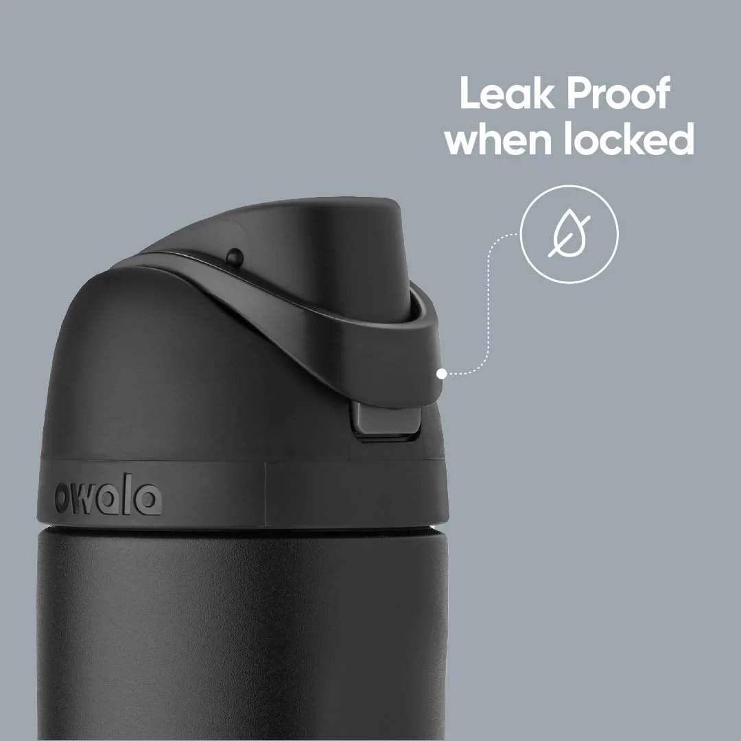 بطری آب استیل ضد زنگ عایق دار Owala FreeSip با نی برای ورزش و مسافرت، بدون BPA، 24 اونس، Shy Marshmallow بطری آب استیل ضد زنگ عایق دار Owala FreeSip با نی برای ورزش و مسافرت، بدون BPA، 24 اونس، Shy Marshmallow