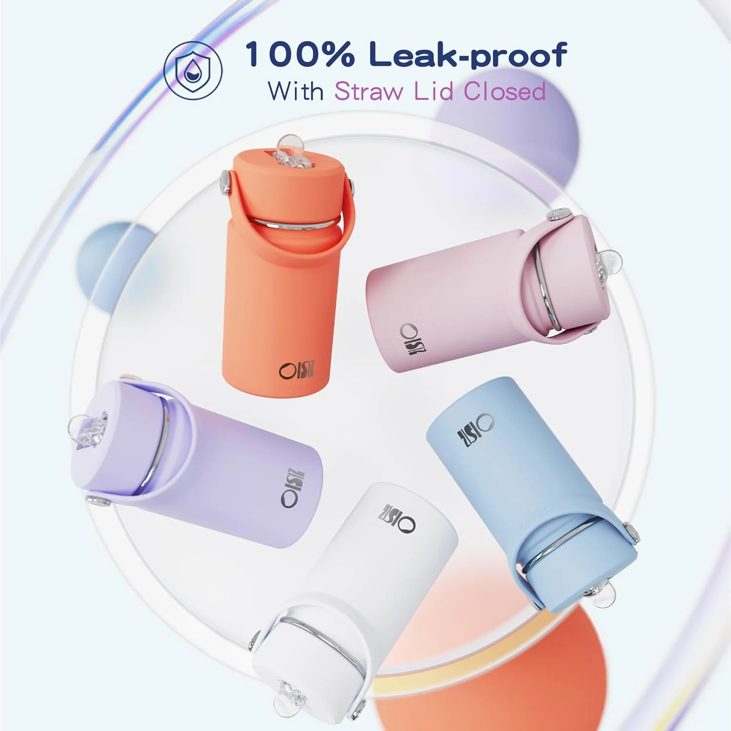 بطری آب کودکانه اویزیز 414 میلی لیتری با درب نی دار، بطری های استیل ضد زنگ 316 عایق خلاء برای کودکان مدرسه، ضد نشت، تمیز کردن آسان بطری آب کودکانه اویزیز 414 میلی لیتری با درب نی دار، بطری های استیل ضد زنگ 316 عایق خلاء برای کودکان مدرسه، ضد نشت، تمیز کردن آسان