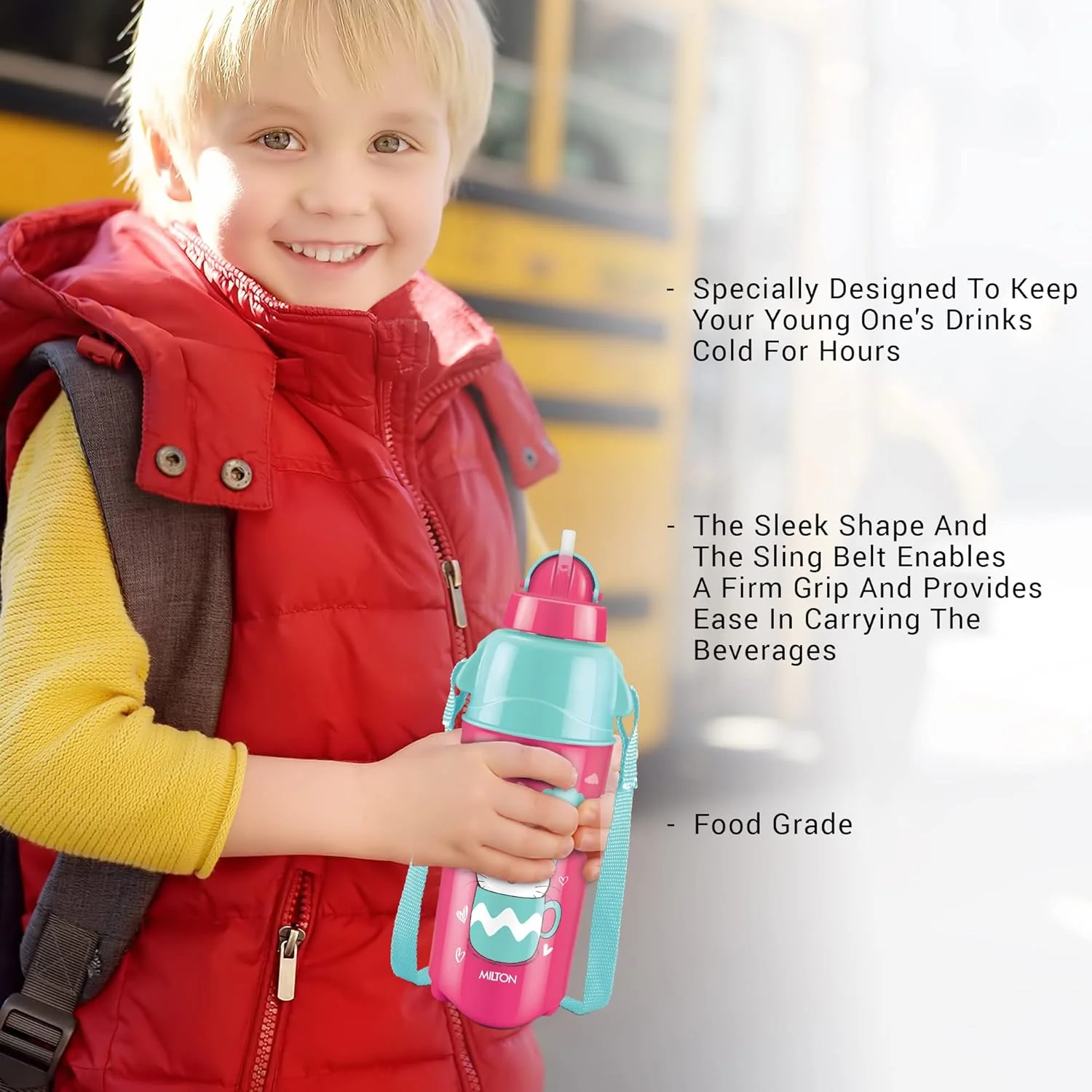 بطری آب عایق پلاستیکی نی دار کودک میلتون مدل Kool Trendy 400، 370 میلی لیتر، | بطری مدرسه | بطری پیک نیک | بطری نی دار | ضد نشت | فاقد BPA | مناسب برای مواد غذایی | حمل آسان | رنگ جور وا جور بطری آب عایق پلاستیکی نی دار کودک میلتون مدل Kool Trendy 400، 370 میلی لیتر، | بطری مدرسه | بطری پیک نیک | بطری نی دار | ضد نشت | فاقد BPA | مناسب برای مواد غذایی | حمل آسان | رنگ جور وا جور