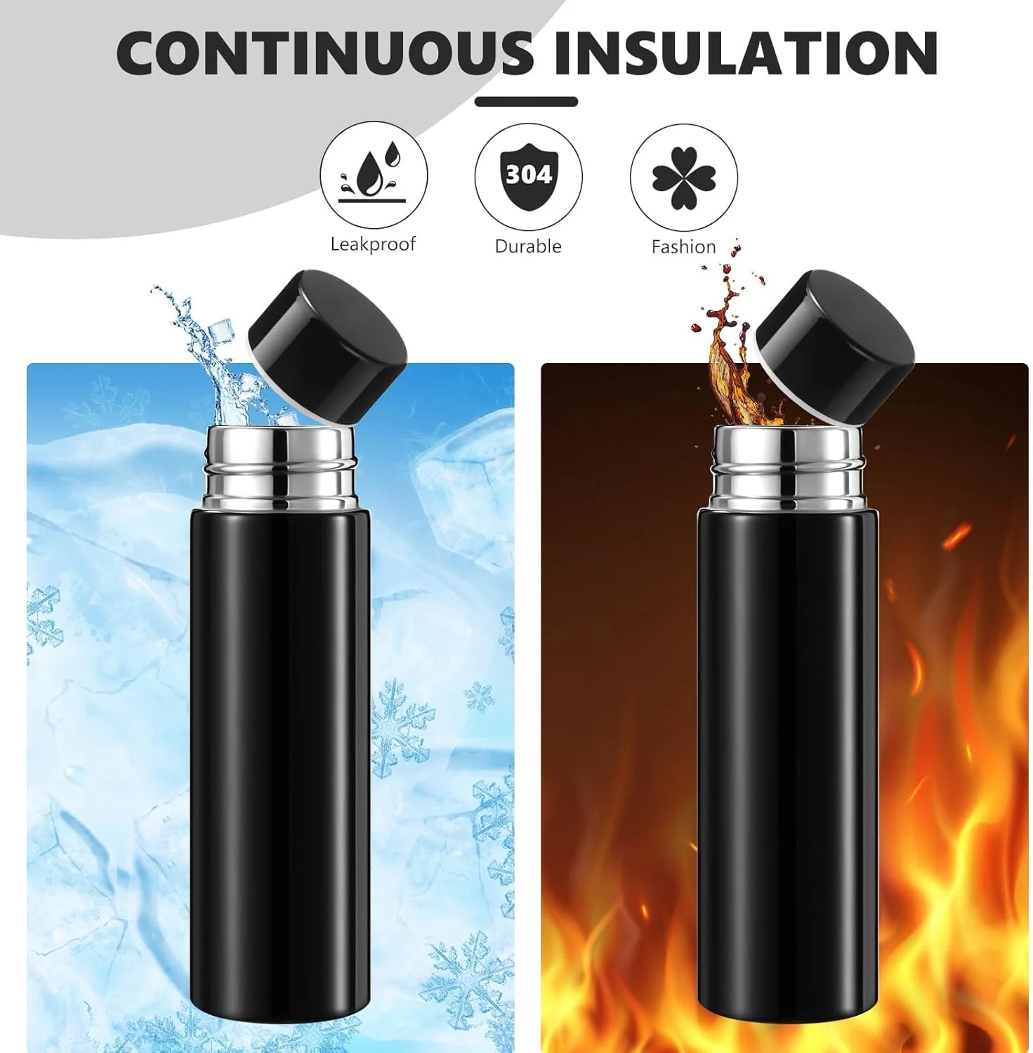 بطری آب کوچک 130 میلی لیتری، قمقمه استیل ضد زنگ عایق کوچک و زیبا، قمقمه باریک جیبی، مناسب برای نگهداری نوشیدنی های سرد و گرم، مناسب برای کودکان، زنان، کیف ناهار، قهوه و چای (مشکی) بطری آب کوچک 130 میلی لیتری، قمقمه استیل ضد زنگ عایق کوچک و زیبا، قمقمه باریک جیبی، مناسب برای نگهداری نوشیدنی های سرد و گرم، مناسب برای کودکان، زنان، کیف ناهار، قهوه و چای (مشکی)