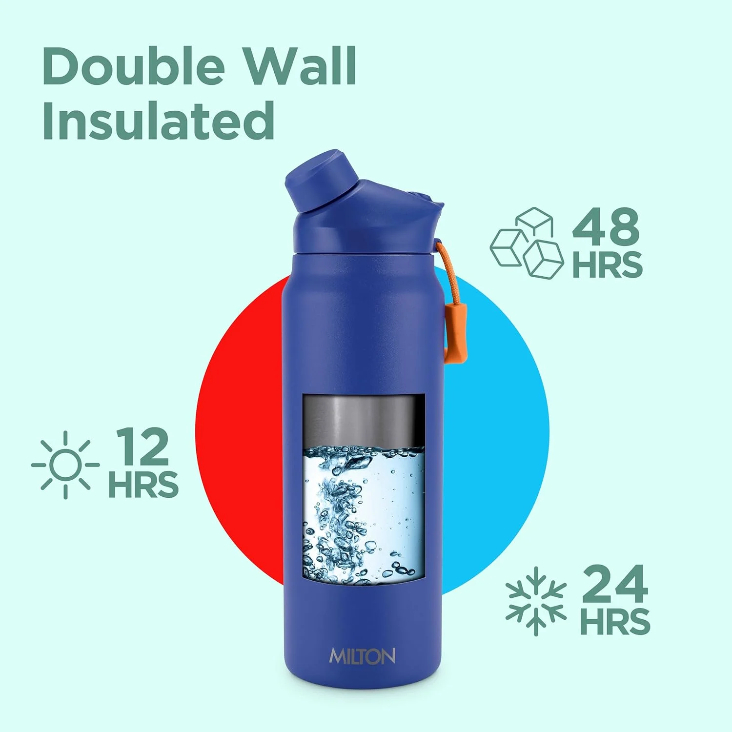 بطری آب عایق خلاء 940 میلی لیتری میلتون با درب نی مغناطیسی، نوشیدنی ها را 12 ساعت گرم و 24 ساعت سرد نگه می دارد، استیل ضد زنگ 18/8، فلاسک دو جداره با پوشش داخلی مسی برای ورزش - فیروزه ای - آبی بطری آب عایق خلاء 940 میلی لیتری میلتون با درب نی مغناطیسی، نوشیدنی ها را 12 ساعت گرم و 24 ساعت سرد نگه می دارد، استیل ضد زنگ 18/8، فلاسک دو جداره با پوشش داخلی مسی برای ورزش - فیروزه ای - آبی