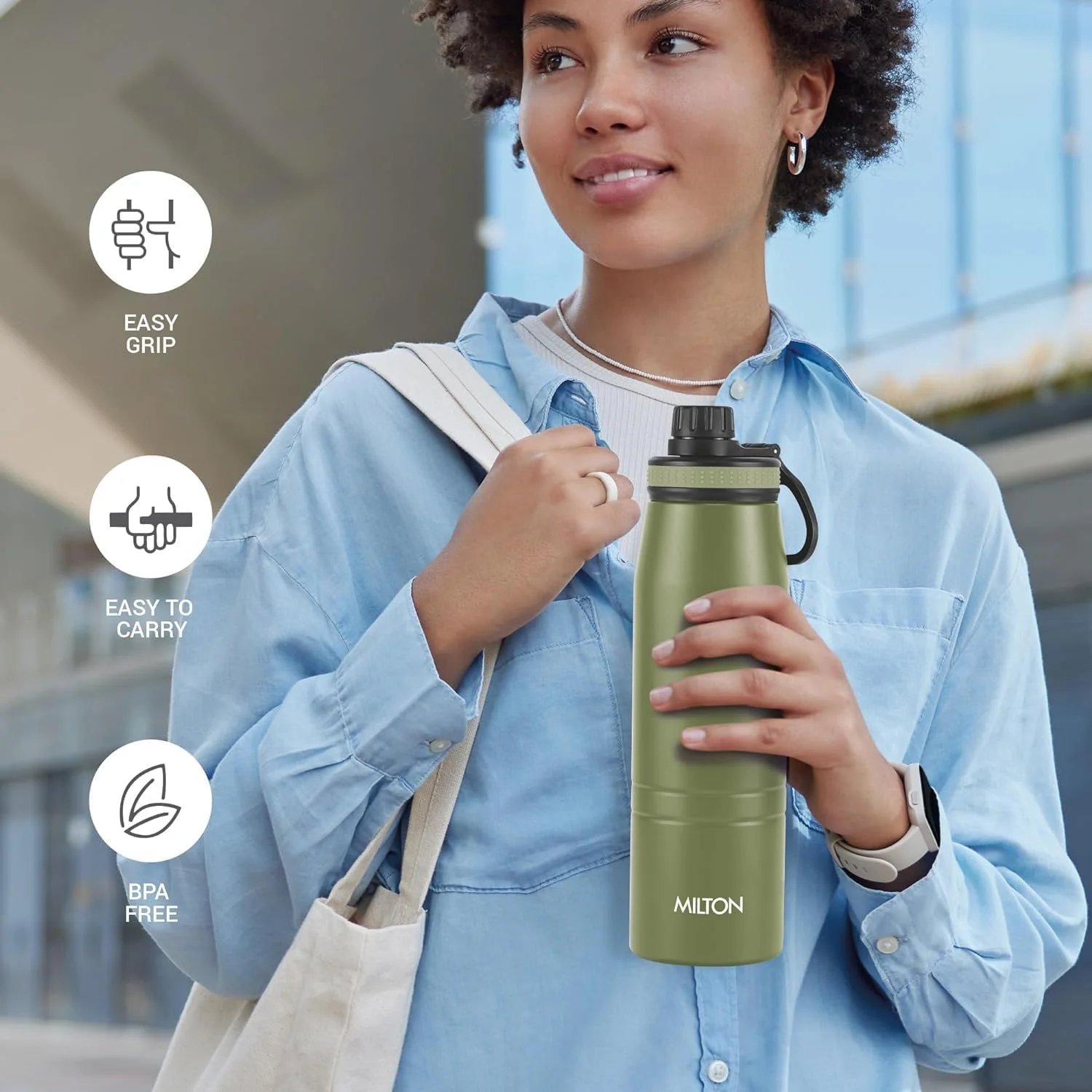 بطری آب عایق استیل میلتون Sparkle 900، 925 میلی لیتر، رنگ های متنوع