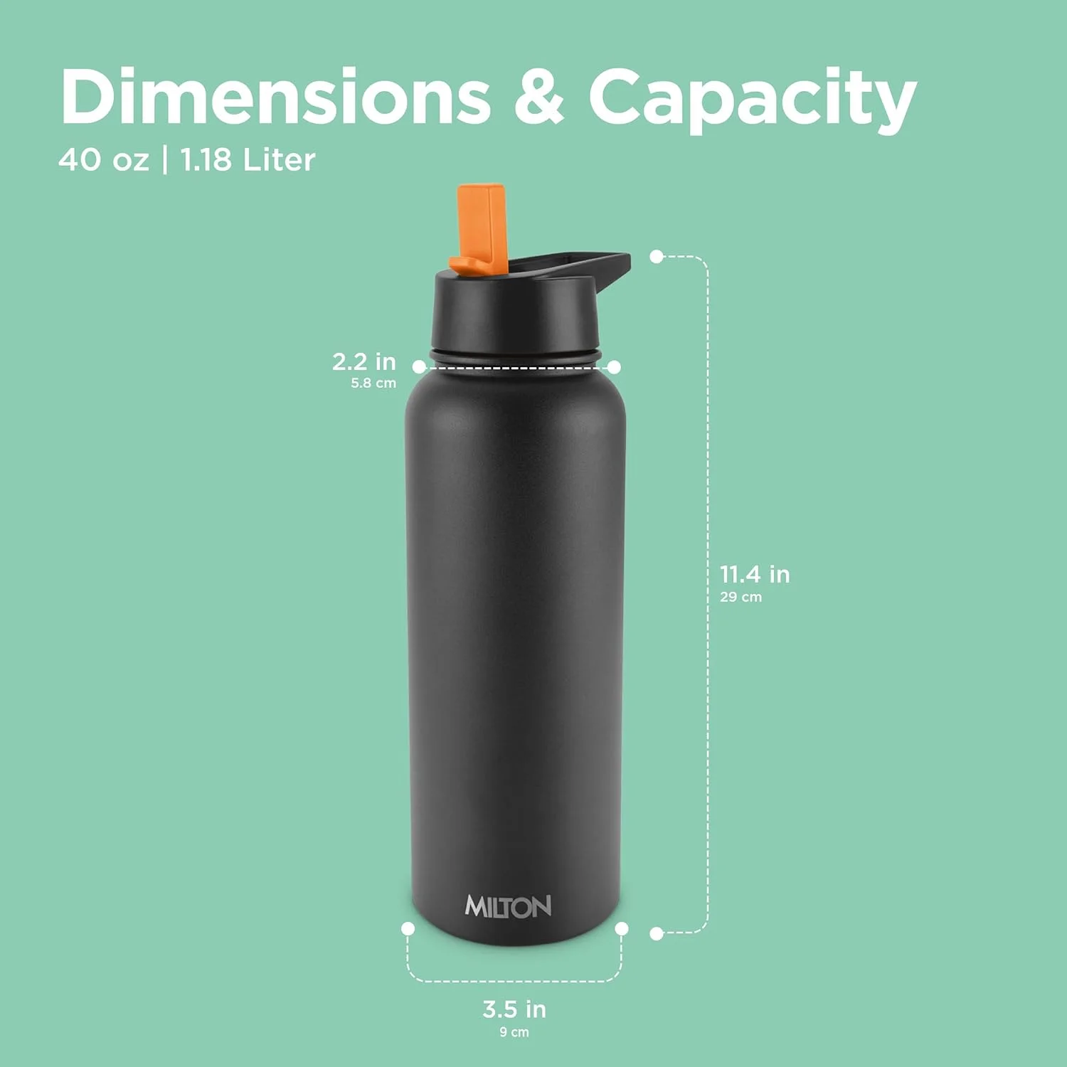 بطری آب عایق خلاء 1180 میلی لیتری میلتون با 4 درب، نوشیدنی ها را 12 ساعت گرم و 24 ساعت سرد نگه می دارد، فولاد ضد زنگ 18/8، فلاسک دو جداره با پوشش مسی داخلی برای ورزش، باشگاه - فلاسیو - مشکی بطری آب عایق خلاء 1180 میلی لیتری میلتون با 4 درب، نوشیدنی ها را 12 ساعت گرم و 24 ساعت سرد نگه می دارد، فولاد ضد زنگ 18/8، فلاسک دو جداره با پوشش مسی داخلی برای ورزش، باشگاه - فلاسیو - مشکی