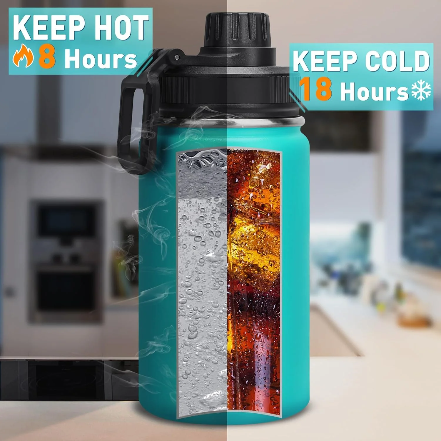 بطری آب استیل ضد زنگ Milifox، 350 میلی لیتر / 12 اونس، عایق خلاء، بدون BPA، دو جداره، فلاسک حرارتی ضد نشت برای بزرگسالان، خانه، دفتر، مدرسه (آبی) بطری آب استیل ضد زنگ Milifox، 350 میلی لیتر / 12 اونس، عایق خلاء، بدون BPA، دو جداره، فلاسک حرارتی ضد نشت برای بزرگسالان، خانه، دفتر، مدرسه (آبی)