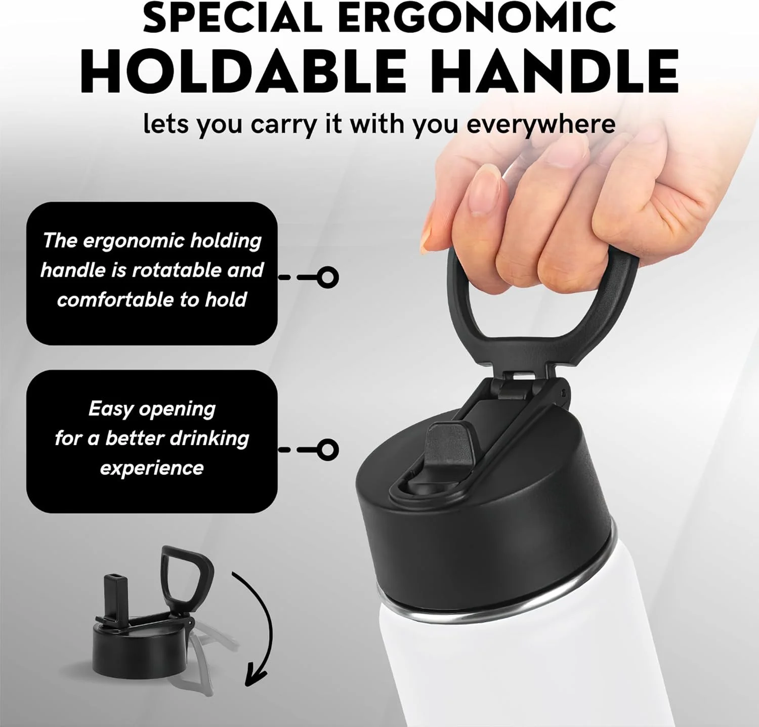 فلاسک عایق دو جداره 550 میلی لیتری MEEMS با 2 درب محکم و نی، قمقمه استیل ضد زنگ بدون BPA - مایعات را تا 6-12 ساعت گرم/سرد نگه می دارد، ماگ خلاء ورزشی ضد نشت (سفید) (سفید) فلاسک عایق دو جداره 550 میلی لیتری MEEMS با 2 درب محکم و نی، قمقمه استیل ضد زنگ بدون BPA - مایعات را تا 6-12 ساعت گرم/سرد نگه می دارد، ماگ خلاء ورزشی ضد نشت (سفید) (سفید)