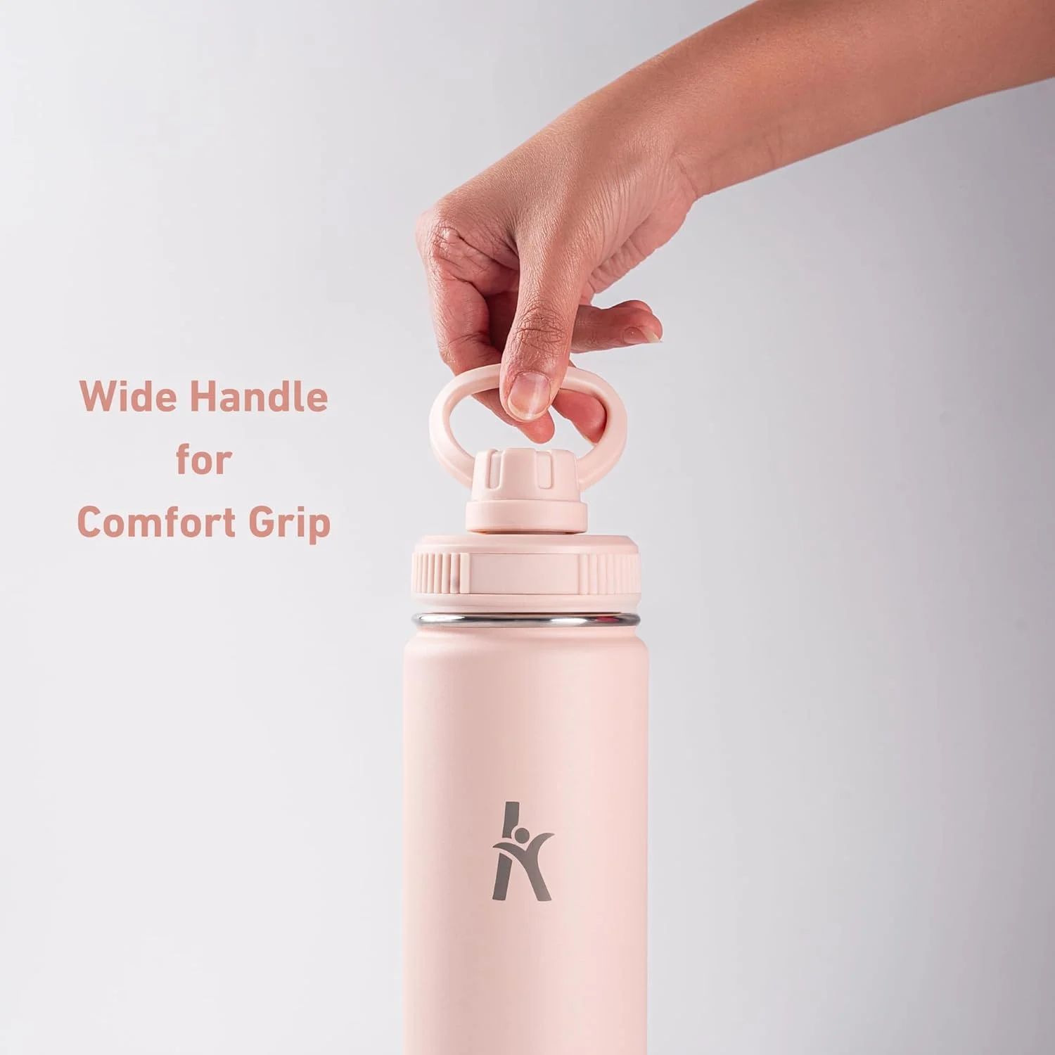 بطری آب استیل ضد زنگ 750 میلی لیتری KRYMSO، بطری آب عایق دو جداره، ضد نشت، بدون BPA، دارای روکش سیلیکونی، فلاسک، بطری سرد و گرم برای کودکان، مدرسه، باشگاه (صورتی گلگون) بطری آب استیل ضد زنگ 750 میلی لیتری KRYMSO، بطری آب عایق دو جداره، ضد نشت، بدون BPA، دارای روکش سیلیکونی، فلاسک، بطری سرد و گرم برای کودکان، مدرسه، باشگاه (صورتی گلگون)