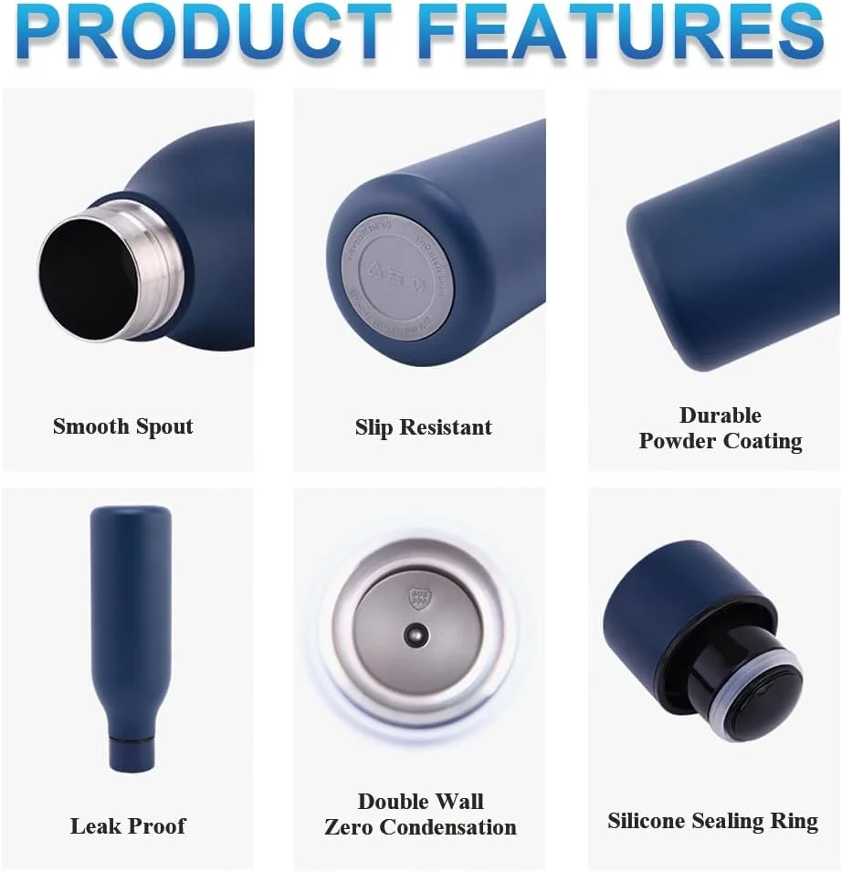 بطری آب ورزشی عایق دار، 550 میلی لیتر/19 اونس، بطری آب ورزشی دوجداره استیل ضد زنگ با عایق خلاء برای نوشیدنی های سرد یا گرم، فلاسک حرارتی مسافرتی ضد نشت برای باشگاه، کمپینگ، مدرسه (خاکی) بطری آب ورزشی عایق دار، 550 میلی لیتر/19 اونس، بطری آب ورزشی دوجداره استیل ضد زنگ با عایق خلاء برای نوشیدنی های سرد یا گرم، فلاسک حرارتی مسافرتی ضد نشت برای باشگاه، کمپینگ، مدرسه (خاکی)