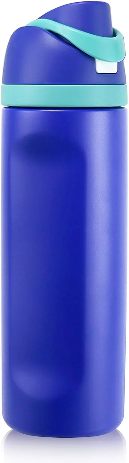 بطری آب فلزی عایق 710 میلی لیتری، قمقمه ورزشی استیل ضد زنگ با نی، دو جداره برای حفظ دمای نوشیدنی های گرم و سرد، ضد نشت، بدون BPA بطری آب فلزی عایق 710 میلی لیتری، قمقمه ورزشی استیل ضد زنگ با نی، دو جداره برای حفظ دمای نوشیدنی های گرم و سرد، ضد نشت، بدون BPA