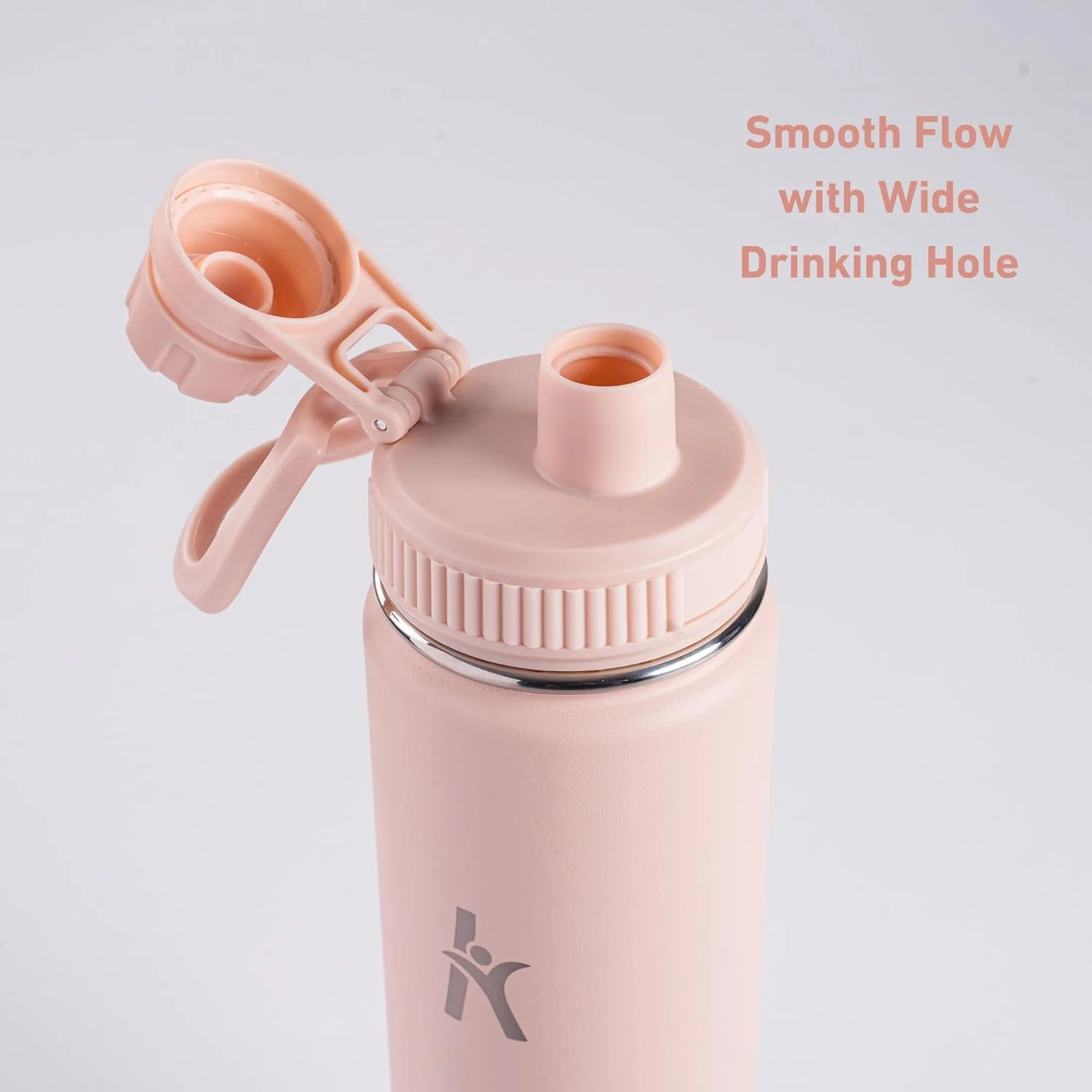 بطری آب استیل ضد زنگ 750 میلی لیتری KRYMSO، بطری آب عایق دو جداره، ضد نشت، بدون BPA، دارای روکش سیلیکونی، فلاسک، بطری سرد و گرم برای کودکان، مدرسه، باشگاه (صورتی گلگون) بطری آب استیل ضد زنگ 750 میلی لیتری KRYMSO، بطری آب عایق دو جداره، ضد نشت، بدون BPA، دارای روکش سیلیکونی، فلاسک، بطری سرد و گرم برای کودکان، مدرسه، باشگاه (صورتی گلگون)