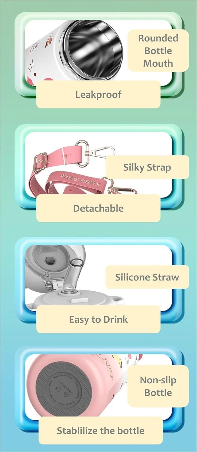 بطری آب کودکانه، فلاسک استیل ضد زنگ عایق، لیوان قابل استفاده مجدد برای کودکان پسر و دختر، فلاسک کارتونی، قمقمه آب برای نوشیدنی های گرم یا سرد، مناسب سفر، اداره، مدرسه (A) بطری آب کودکانه، فلاسک استیل ضد زنگ عایق، لیوان قابل استفاده مجدد برای کودکان پسر و دختر، فلاسک کارتونی، قمقمه آب برای نوشیدنی های گرم یا سرد، مناسب سفر، اداره، مدرسه (A)