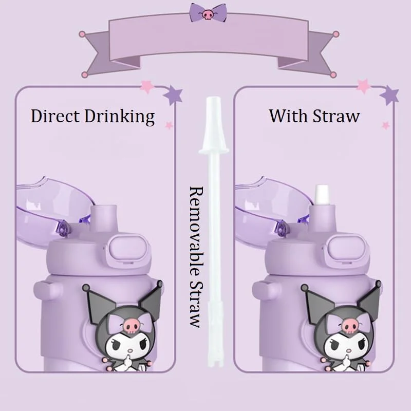 بطری آب کودکانه، فلاسک استیل ضد زنگ عایق شده، لیوان قابل استفاده مجدد برای کودکان پسر و دختر، فلاسک کارتونی، بطری آب زنانه برای نوشیدنی های گرم یا سرد، مسافرت، مدرسه، خانه (B01-Kuromi) بطری آب کودکانه، فلاسک استیل ضد زنگ عایق شده، لیوان قابل استفاده مجدد برای کودکان پسر و دختر، فلاسک کارتونی، بطری آب زنانه برای نوشیدنی های گرم یا سرد، مسافرت، مدرسه، خانه (B01-Kuromi)