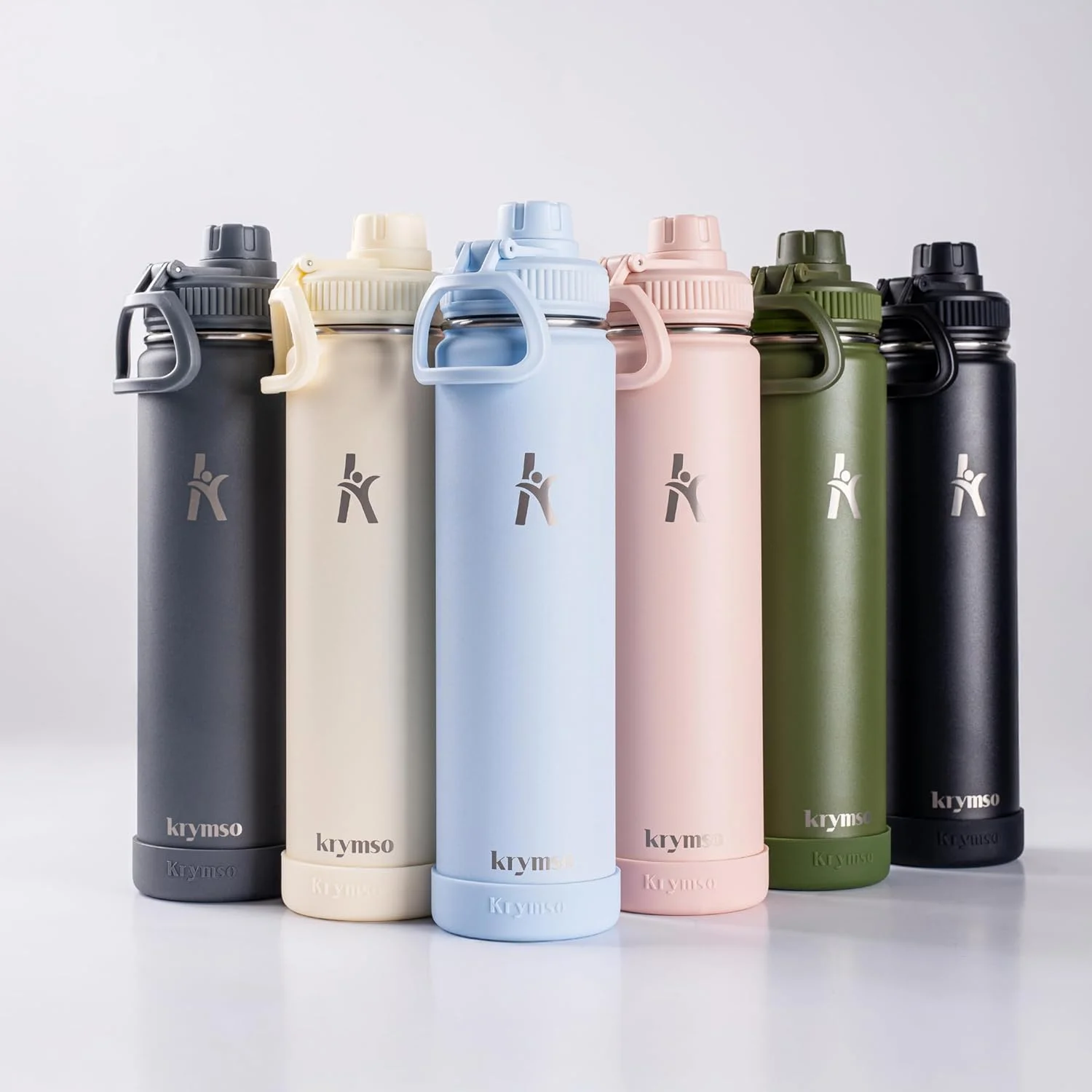 بطری آب استیل ضد زنگ 750 میلی لیتری KRYMSO، بطری آب عایق دو جداره، ضد نشت، بدون BPA، دارای روکش سیلیکونی، فلاسک، بطری سرد و گرم برای کودکان، مدرسه، باشگاه (صورتی گلگون) بطری آب استیل ضد زنگ 750 میلی لیتری KRYMSO، بطری آب عایق دو جداره، ضد نشت، بدون BPA، دارای روکش سیلیکونی، فلاسک، بطری سرد و گرم برای کودکان، مدرسه، باشگاه (صورتی گلگون)