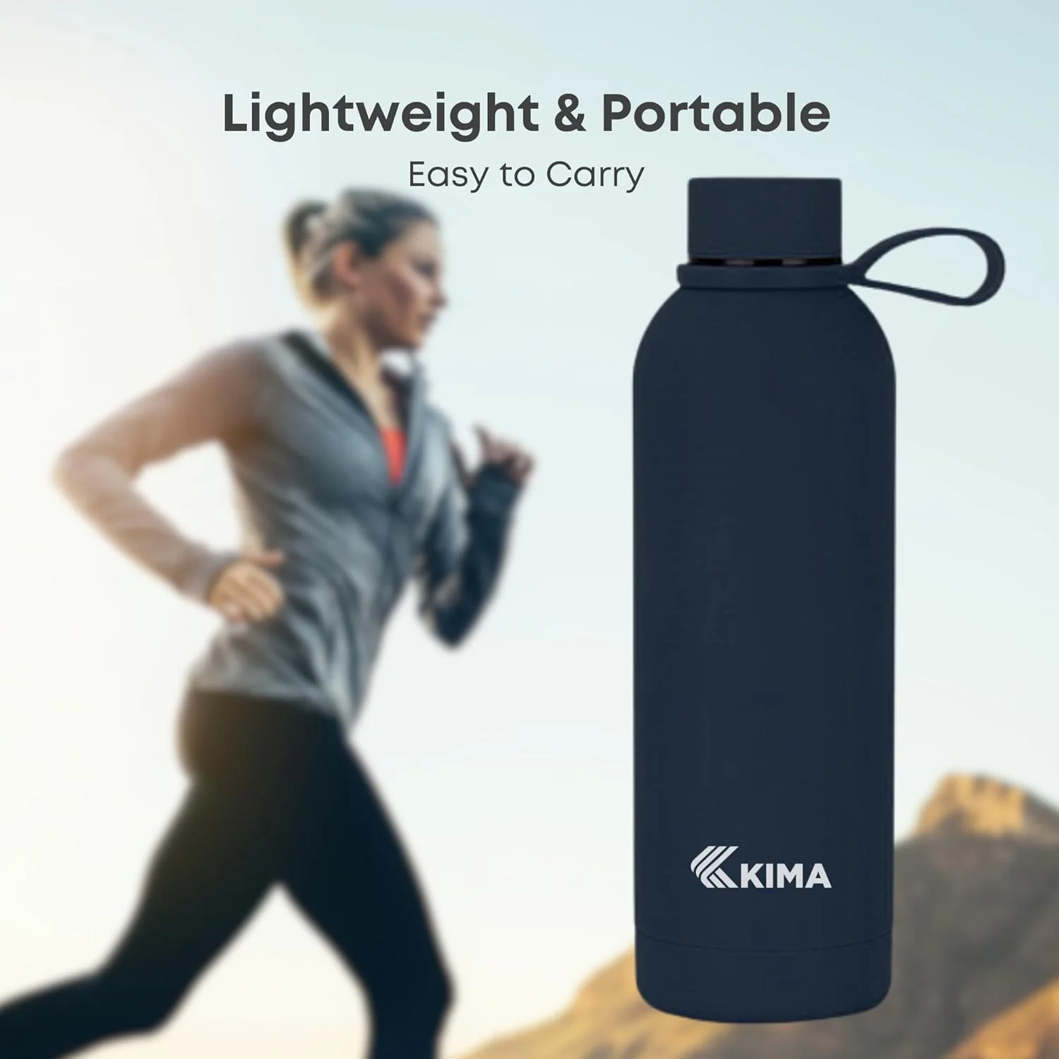 بطری آب عایق KIMA با ظرفیت 1 لیتر - فلاسک استیل ضد زنگ | نوشیدنی های گرم و سرد | بطری آب ورزشی قابل حمل با روکش مات | شامل نی های قابل استفاده مجدد و برس تمیز کننده (آبی سرمه ای) بطری آب عایق KIMA با ظرفیت 1 لیتر - فلاسک استیل ضد زنگ | نوشیدنی های گرم و سرد | بطری آب ورزشی قابل حمل با روکش مات | شامل نی های قابل استفاده مجدد و برس تمیز کننده (آبی سرمه ای)