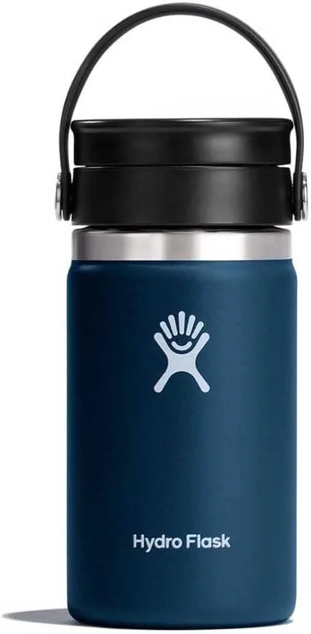 فلاسک هیدرو با دهانه عریض و درب Flex Sip - قمقمه آب عایق، لیوان مسافرتی، ماگ قهوه، لیوان 12 اونسی