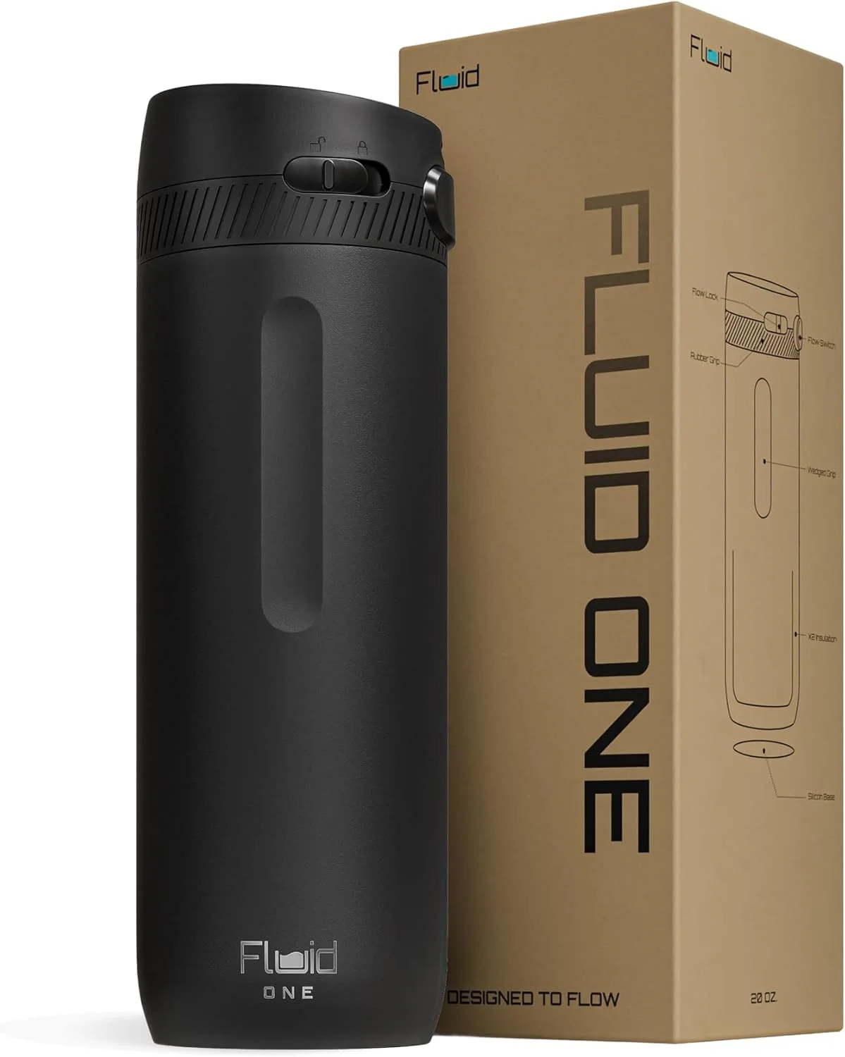 بطری آب استیل ضد زنگ عایق دار فلوید وان 600 میلی لیتر - عایق خلاء، درب فشاری و جرعه ای، 12 ساعت سرد/4 ساعت گرم، باریک و مناسب جا لیوانی، طراحی شده برای قرارگیری در همه جا (کربن) بطری آب استیل ضد زنگ عایق دار فلوید وان 600 میلی لیتر - عایق خلاء، درب فشاری و جرعه ای، 12 ساعت سرد/4 ساعت گرم، باریک و مناسب جا لیوانی، طراحی شده برای قرارگیری در همه جا (کربن)