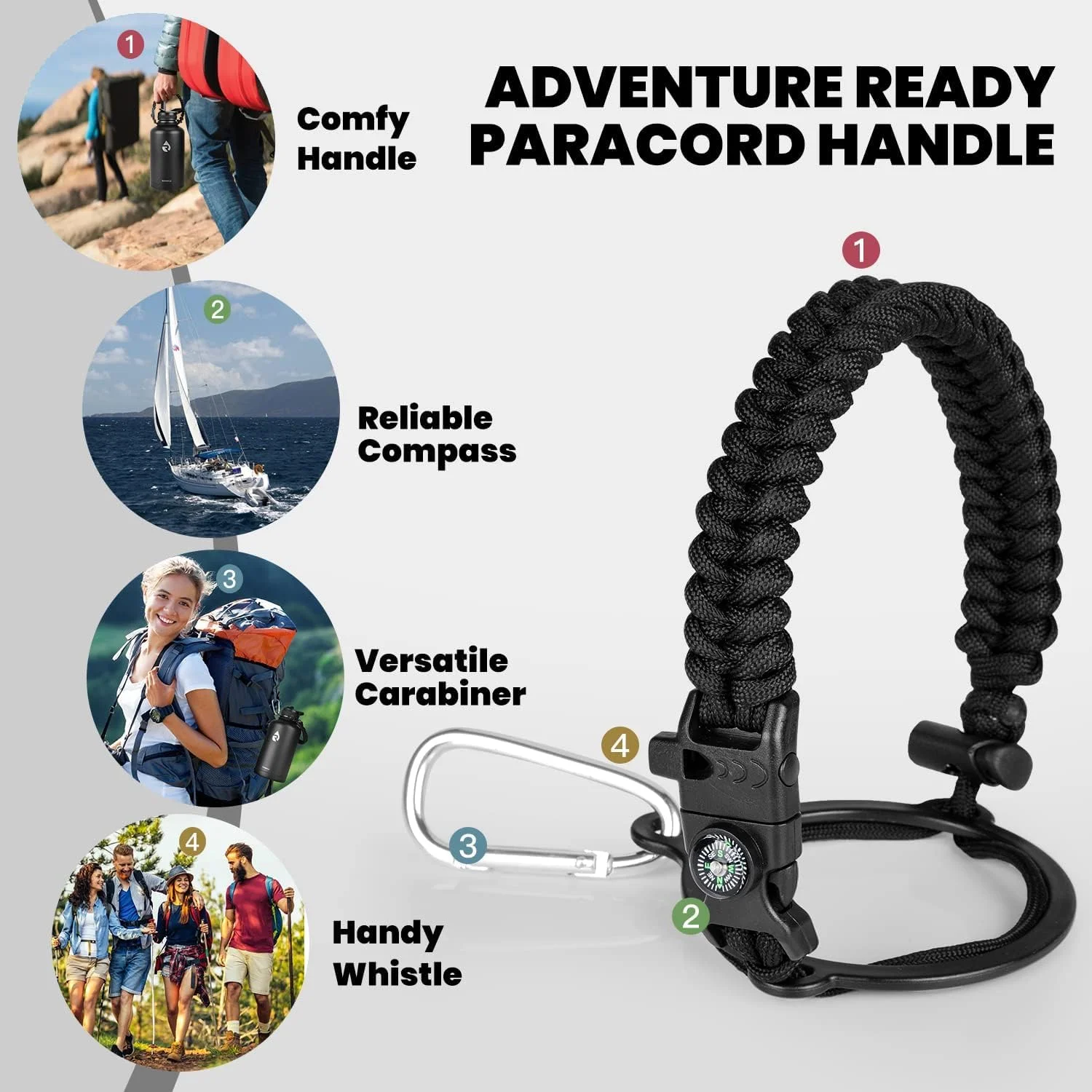 بطری آب عایق FOINN با ظرفیت 64 اونس (تقریباً 1.9 لیتر)، استیل ضد زنگ سه جداره (سرد برای 48 ساعت)، ضد نشت و بدون BPA، قمقمه آب نیم گالنی با دسته پاراکورد و درب های نی دار و خروجی (مشکی-قرمز) بطری آب عایق FOINN با ظرفیت 64 اونس (تقریباً 1.9 لیتر)، استیل ضد زنگ سه جداره (سرد برای 48 ساعت)، ضد نشت و بدون BPA، قمقمه آب نیم گالنی با دسته پاراکورد و درب های نی دار و خروجی (مشکی-قرمز)