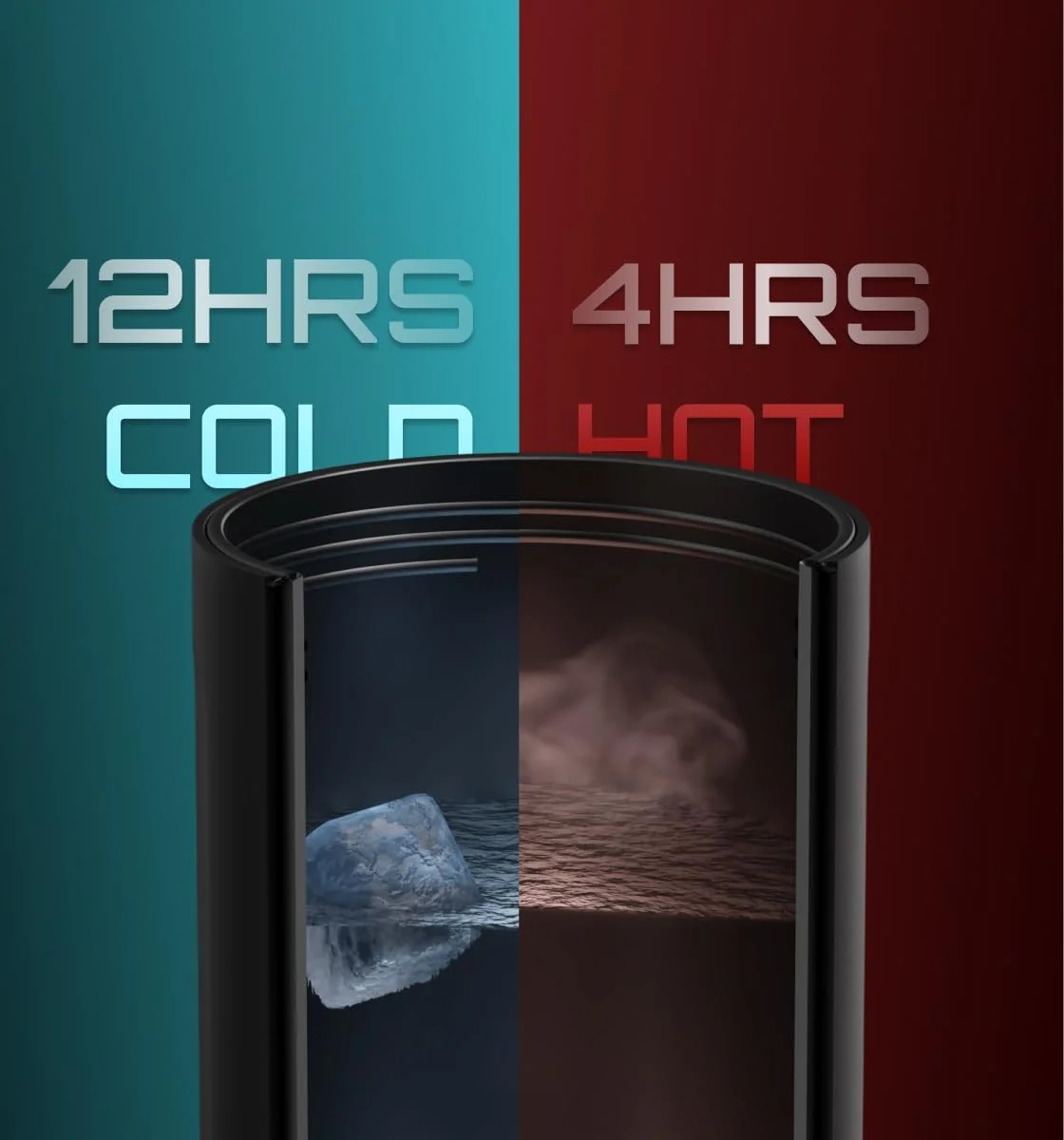 بطری آب استیل ضد زنگ عایق دار فلوید وان 600 میلی لیتر - عایق خلاء، درب فشاری و جرعه ای، 12 ساعت سرد/4 ساعت گرم، باریک و مناسب جا لیوانی، طراحی شده برای قرارگیری در همه جا (کربن) بطری آب استیل ضد زنگ عایق دار فلوید وان 600 میلی لیتر - عایق خلاء، درب فشاری و جرعه ای، 12 ساعت سرد/4 ساعت گرم، باریک و مناسب جا لیوانی، طراحی شده برای قرارگیری در همه جا (کربن)