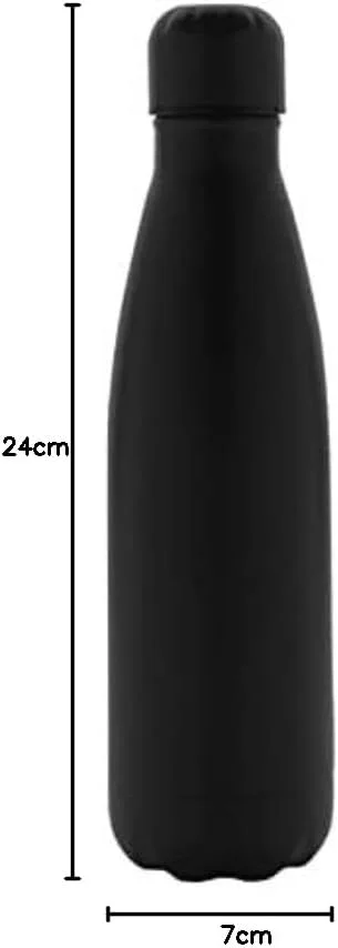 بطری آب هانس لارسن - بطری آب عایق خلاء 500 میلی لیتری | فولاد ضد زنگ دو لایه، بطری آب ضد نشت با ظاهری عالی (مشکی، 1 عدد) بطری آب هانس لارسن - بطری آب عایق خلاء 500 میلی لیتری | فولاد ضد زنگ دو لایه، بطری آب ضد نشت با ظاهری عالی (مشکی، 1 عدد)