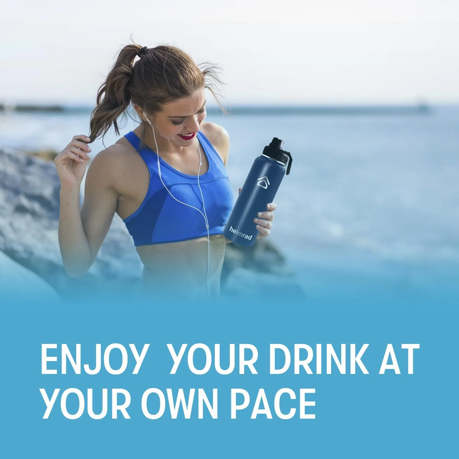 بطری آب استیل ضد زنگ 1200 میلی لیتری HEIMRAD با درب نی دار و درب خروجی، بطری ورزشی عایق خلاء دو جداره دهانه گشاد بدون BPA ضد نشت آبی بطری آب استیل ضد زنگ 1200 میلی لیتری HEIMRAD با درب نی دار و درب خروجی، بطری ورزشی عایق خلاء دو جداره دهانه گشاد بدون BPA ضد نشت آبی