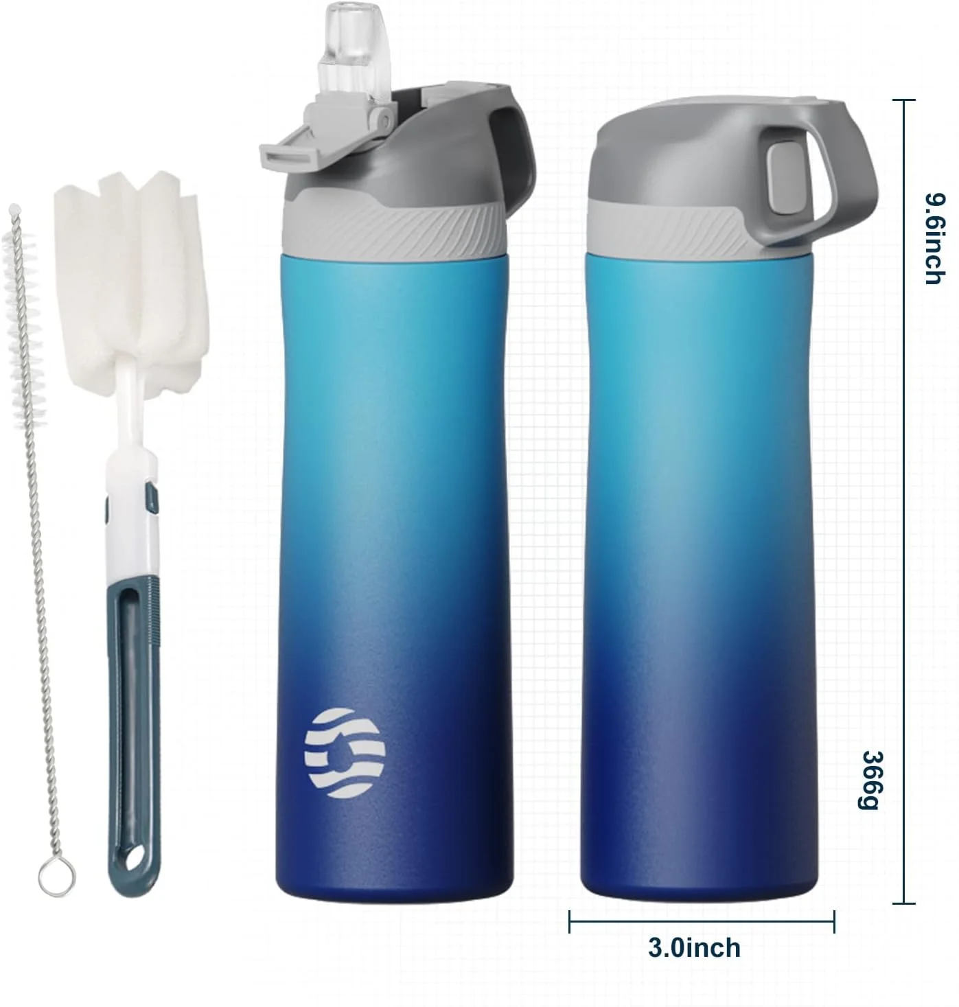 بطری آب استیل ضد زنگ FJbottle با درب نی دار 590 میلی لیتری، بطری آب عایق خلاء دو جداره مناسب کودکان، حفظ دمای گرم و سرد برای مدرسه، ورزش و مسافرت پسران و دختران بطری آب استیل ضد زنگ FJbottle با درب نی دار 590 میلی لیتری، بطری آب عایق خلاء دو جداره مناسب کودکان، حفظ دمای گرم و سرد برای مدرسه، ورزش و مسافرت پسران و دختران