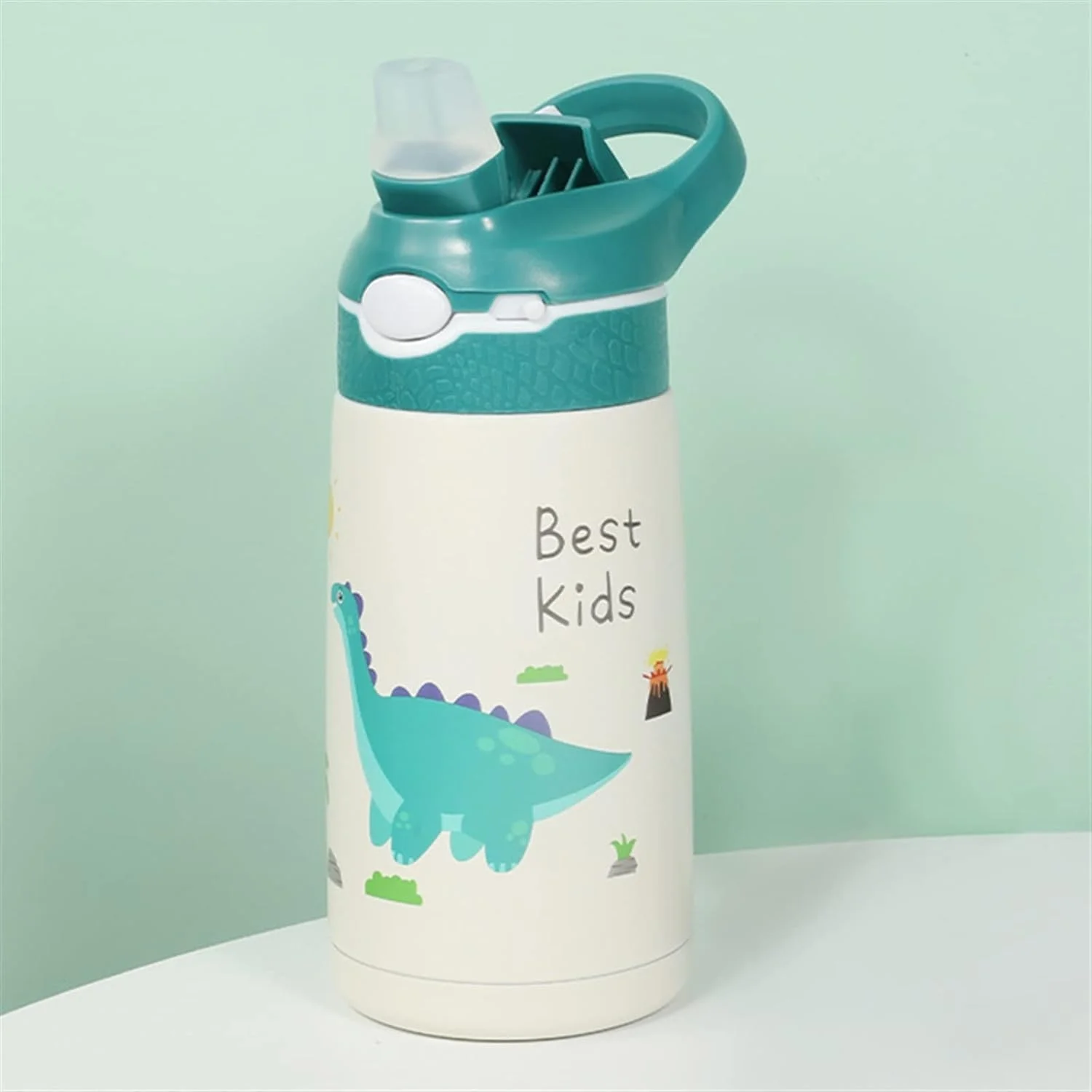 بطری آب استیل ضد زنگ 400 میلی لیتری فالاهوم با نی برای کودکان، بطری عایق ضد نشت 13.5 اونسی بدون BPA، دو جداره برای نگهداری نوشیدنی های گرم و سرد، فلاسک کودکانه با دسته بطری آب استیل ضد زنگ 400 میلی لیتری فالاهوم با نی برای کودکان، بطری عایق ضد نشت 13.5 اونسی بدون BPA، دو جداره برای نگهداری نوشیدنی های گرم و سرد، فلاسک کودکانه با دسته