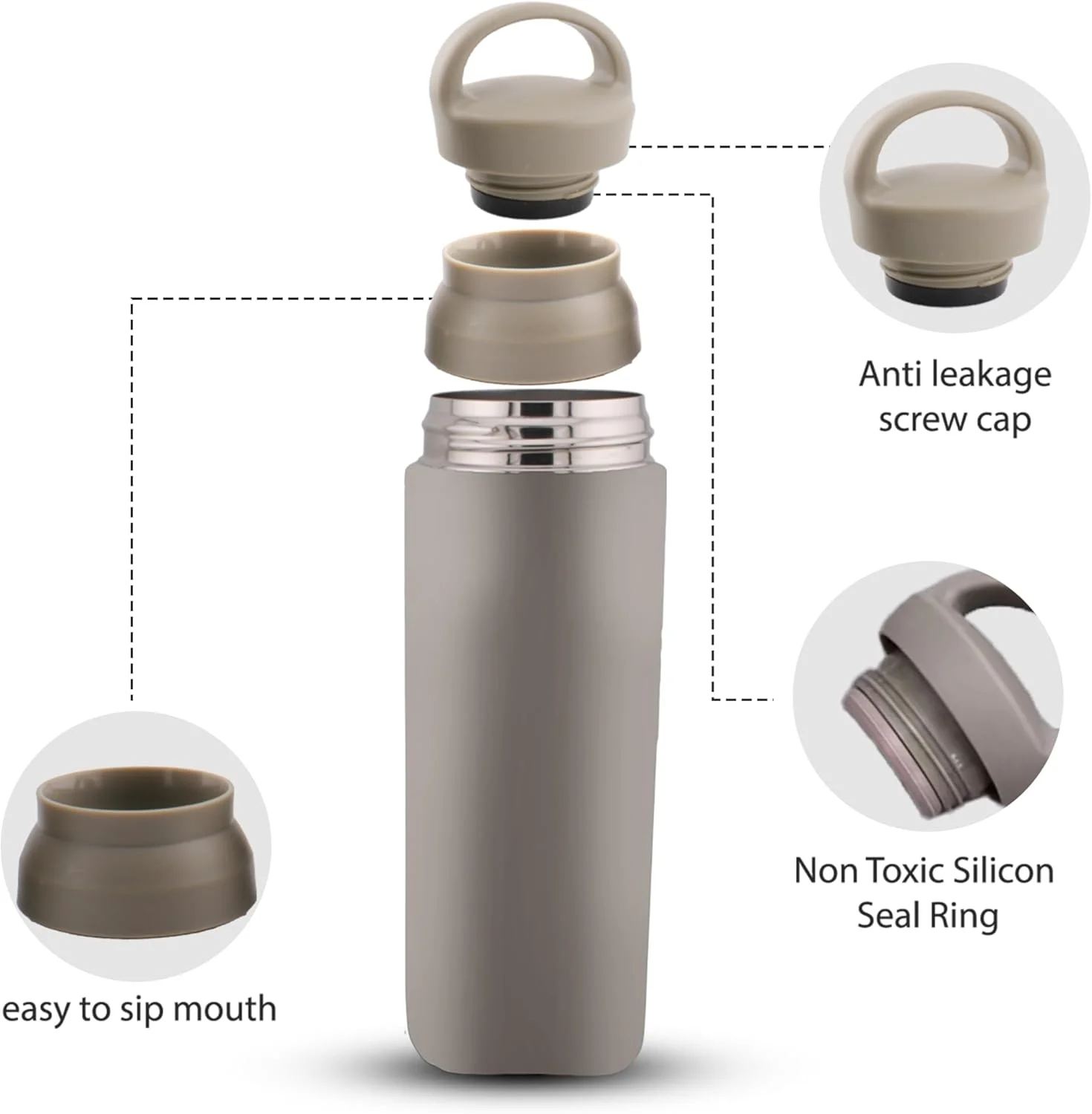 فلاسک آب استیل ضد زنگ 500 میلی لیتری CRAVISTA با درب دوتایی | قمقمه آب عایق خلاء برای کودکان و بزرگسالان | فلاسک کوچک برای چای و قهوه داغ | ماگ مسافرتی برای مدرسه و محل کار (سبز) فلاسک آب استیل ضد زنگ 500 میلی لیتری CRAVISTA با درب دوتایی | قمقمه آب عایق خلاء برای کودکان و بزرگسالان | فلاسک کوچک برای چای و قهوه داغ | ماگ مسافرتی برای مدرسه و محل کار (سبز)