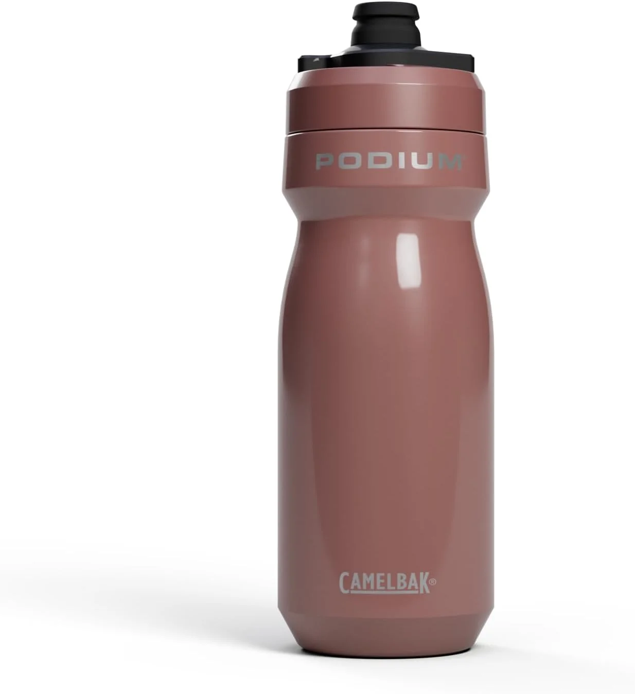 قمقمه آب استیل عایق بندی شده CamelBak Podium Steel - مناسب برای دوچرخه سواری، تناسب اندام و ورزش - مناسب برای اکثر قفسه های دوچرخه، 18 اونس - قرمز سیرا