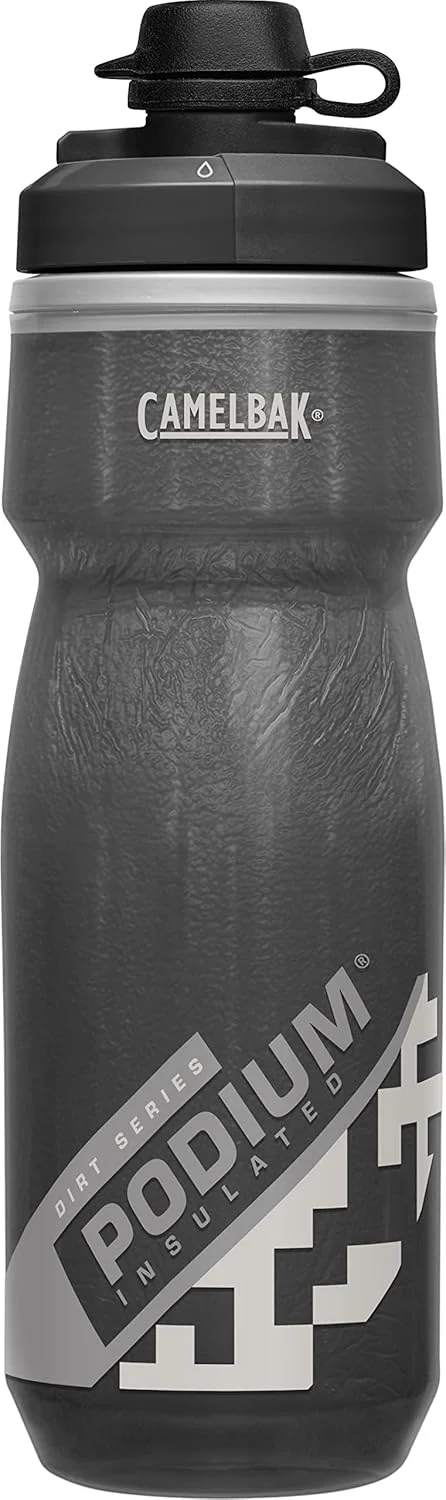 قمقمه آب عایق بندی شده دوچرخه سواری کوهستان Camelbak Podium Dirt Series Chill، 21 اونس، مشکی