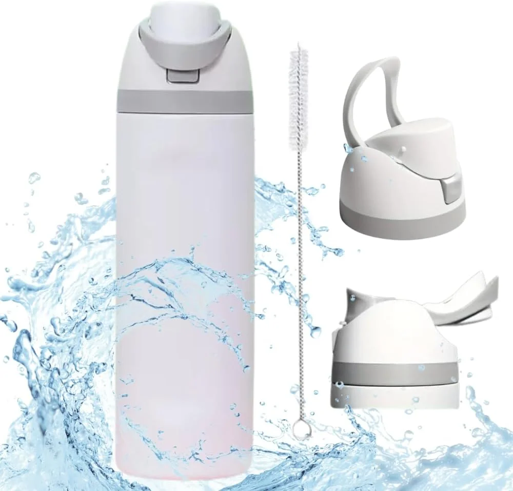 بطری آب عایق CLOUDFOUR، بطری ورزشی دو جداره ضد نشت از جنس استیل ضد زنگ 304، فاقد BPA، دارای دو گزینه نوشیدنی، فلاسک خلاء 710 میلی لیتری 24 اونسی برای خانه، دفتر، مدرسه، باشگاه، ماشین سفید (سفید) بطری آب عایق CLOUDFOUR، بطری ورزشی دو جداره ضد نشت از جنس استیل ضد زنگ 304، فاقد BPA، دارای دو گزینه نوشیدنی، فلاسک خلاء 710 میلی لیتری 24 اونسی برای خانه، دفتر، مدرسه، باشگاه، ماشین سفید (سفید)