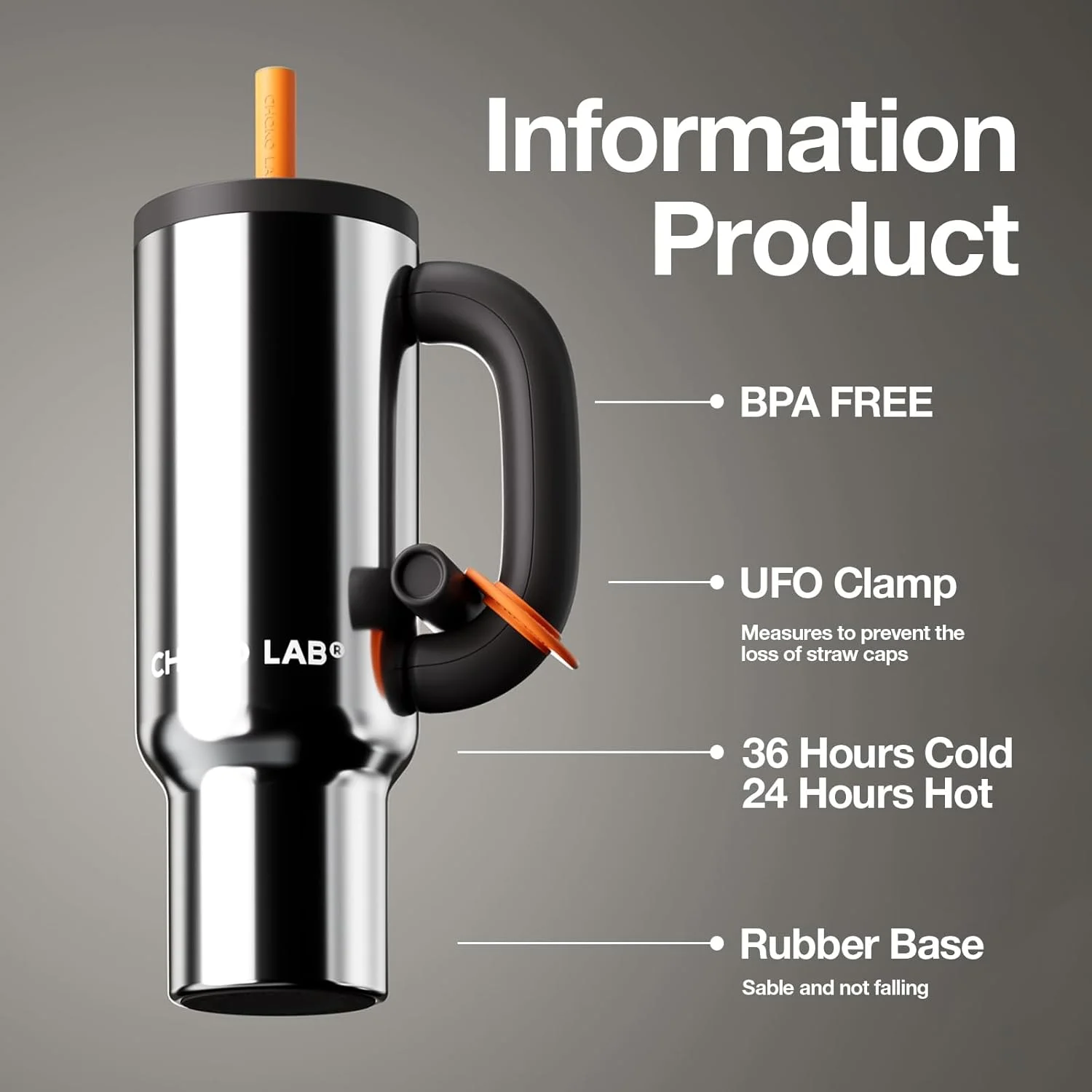 ماگ استیل عایق دار CHAKO LAB BaWang | ماگ دسته دار و نی دار 975 میلی لیتری | مناسب برای جا لیوانی خودرو | بطری آب ضد نشت | فاقد BPA | دارای لایه داخلی استیل 316 | نقره ای ماگ استیل عایق دار CHAKO LAB BaWang | ماگ دسته دار و نی دار 975 میلی لیتری | مناسب برای جا لیوانی خودرو | بطری آب ضد نشت | فاقد BPA | دارای لایه داخلی استیل 316 | نقره ای