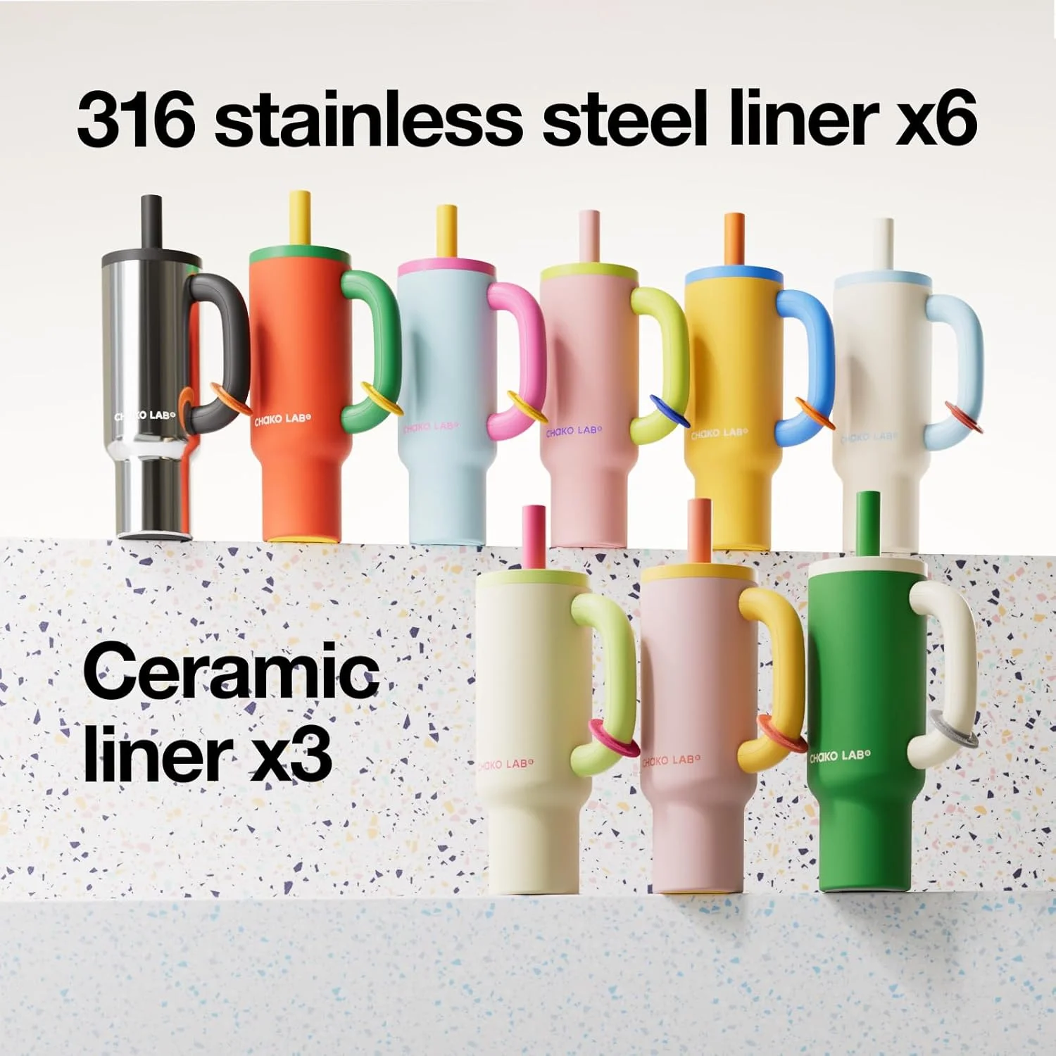 ماگ استیل عایق دار CHAKO LAB BaWang | ماگ دسته دار و نی دار 975 میلی لیتری | مناسب برای جا لیوانی خودرو | بطری آب ضد نشت | فاقد BPA | دارای لایه داخلی استیل 316 | نقره ای ماگ استیل عایق دار CHAKO LAB BaWang | ماگ دسته دار و نی دار 975 میلی لیتری | مناسب برای جا لیوانی خودرو | بطری آب ضد نشت | فاقد BPA | دارای لایه داخلی استیل 316 | نقره ای