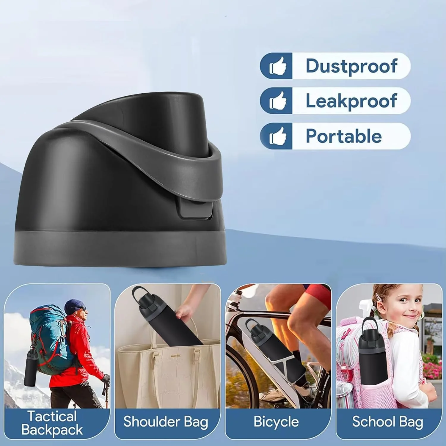 بطری آب عایق CLOUDFOUR، بطری ورزشی دو جداره ضد نشت استیل 304، فاقد BPA، دارای دو گزینه نوشیدن، فلاسک خلاء 950 میلی لیتری 32 اونسی برای خانه، دفتر، مدرسه، باشگاه، ماشین (مشکی) بطری آب عایق CLOUDFOUR، بطری ورزشی دو جداره ضد نشت استیل 304، فاقد BPA، دارای دو گزینه نوشیدن، فلاسک خلاء 950 میلی لیتری 32 اونسی برای خانه، دفتر، مدرسه، باشگاه، ماشین (مشکی)