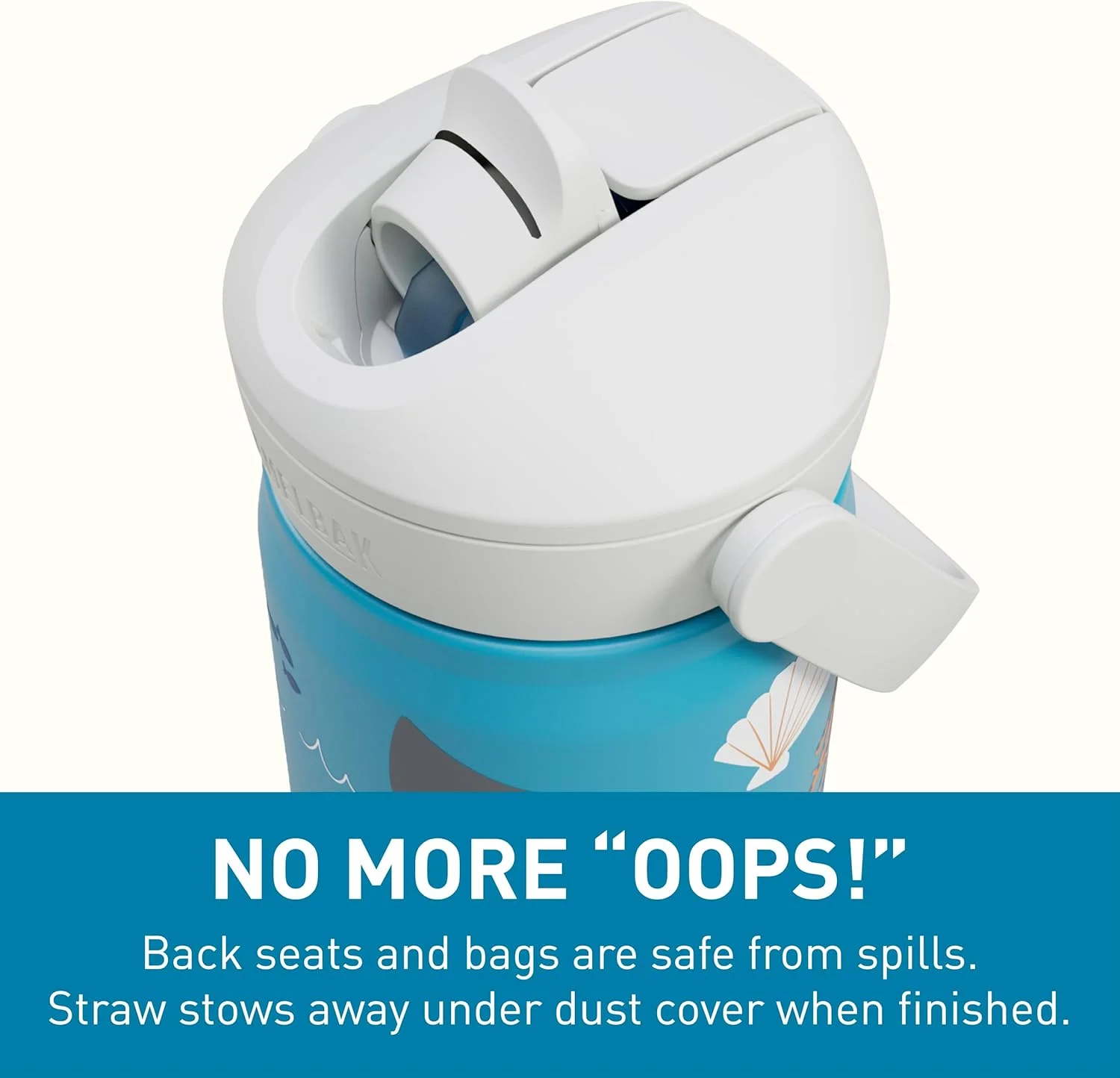 قمقمه آب کودکانه نی دار CamelBak Thrive، 350 میلی لیتر - استیل ضد زنگ عایق، طرح زندگی اقیانوسی