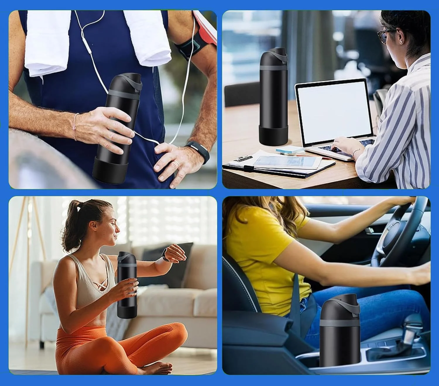 بطری آب عایق CLOUDFOUR، بطری ورزشی دو جداره ضد نشت استیل 304، فاقد BPA، دارای دو گزینه نوشیدن، فلاسک خلاء 950 میلی لیتری 32 اونسی برای خانه، دفتر، مدرسه، باشگاه، ماشین (مشکی) بطری آب عایق CLOUDFOUR، بطری ورزشی دو جداره ضد نشت استیل 304، فاقد BPA، دارای دو گزینه نوشیدن، فلاسک خلاء 950 میلی لیتری 32 اونسی برای خانه، دفتر، مدرسه، باشگاه، ماشین (مشکی)