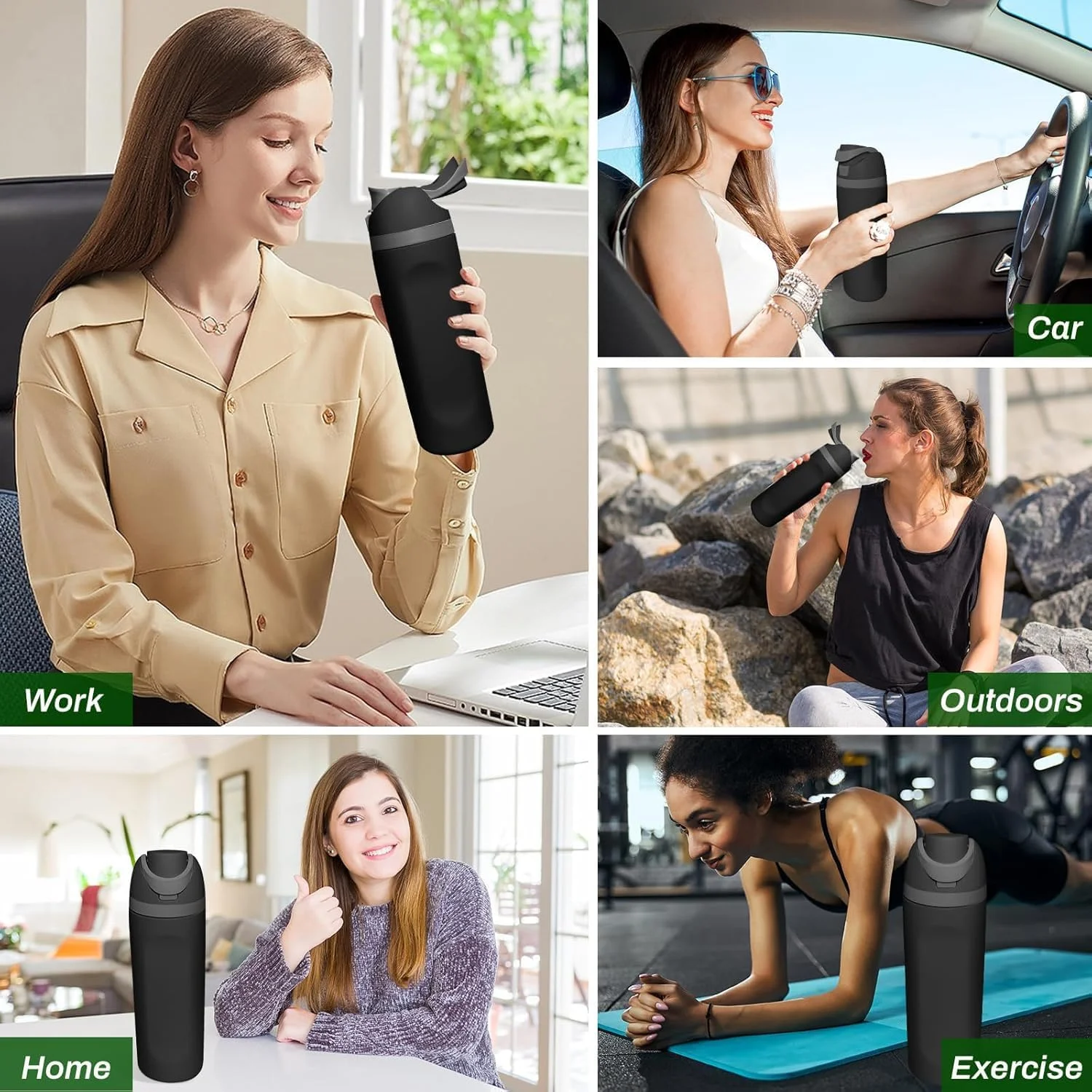 بطری آب عایق CLOUDFOUR، بطری ورزشی دو جداره ضد نشت استیل 304، فاقد BPA، دارای دو گزینه نوشیدن، فلاسک خلاء 950 میلی لیتری 32 اونسی برای خانه، دفتر، مدرسه، باشگاه، ماشین (مشکی) بطری آب عایق CLOUDFOUR، بطری ورزشی دو جداره ضد نشت استیل 304، فاقد BPA، دارای دو گزینه نوشیدن، فلاسک خلاء 950 میلی لیتری 32 اونسی برای خانه، دفتر، مدرسه، باشگاه، ماشین (مشکی)