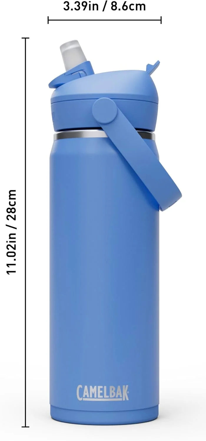 قمقمه آب استیل عایق بندی شده نی دار CamelBak Thrive، آبی آسمانی، 590 میلی لیتر قمقمه آب استیل عایق بندی شده نی دار CamelBak Thrive، آبی آسمانی، 590 میلی لیتر