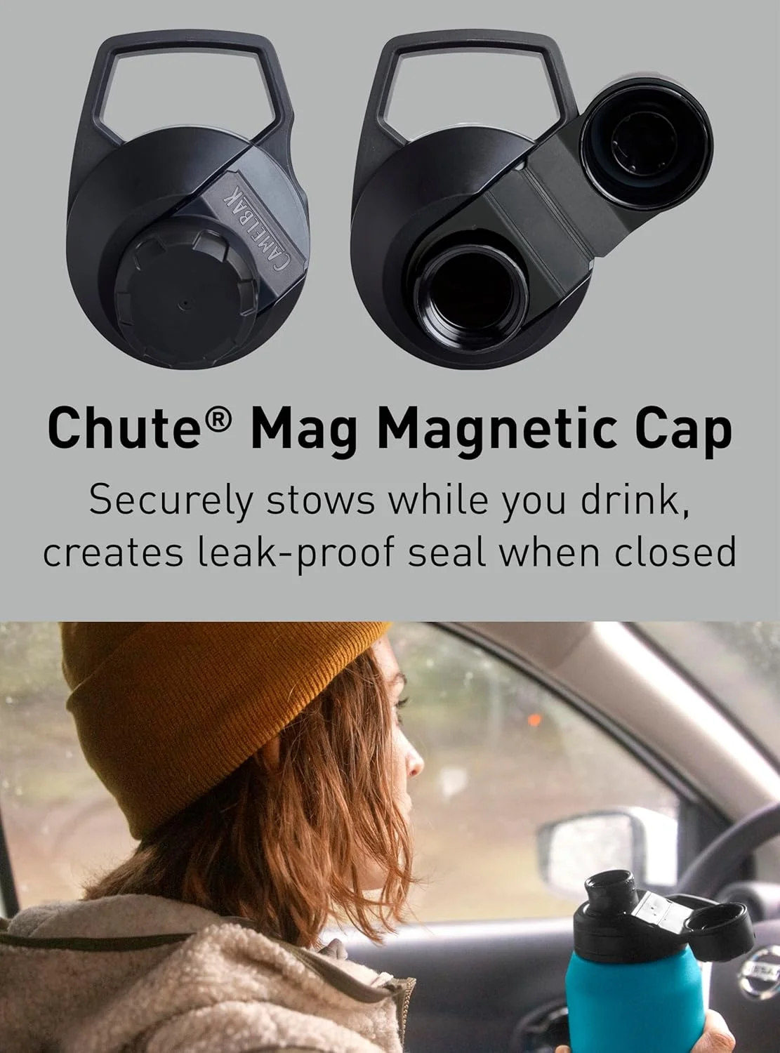 قمقمه آب کمل بک شوت مگ SST با عایق خلاء 32oz، مشکی