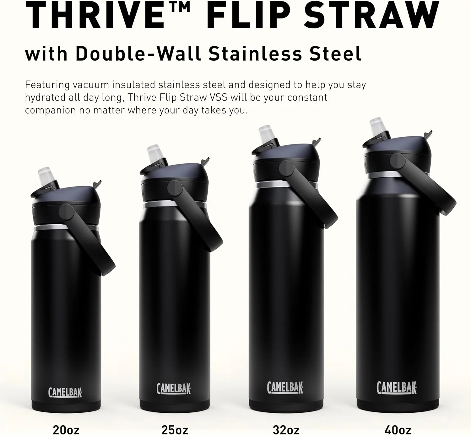 قمقمه آب استیل عایق بندی شده نی دار CamelBak Thrive، آبی آسمانی، 590 میلی لیتر قمقمه آب استیل عایق بندی شده نی دار CamelBak Thrive، آبی آسمانی، 590 میلی لیتر