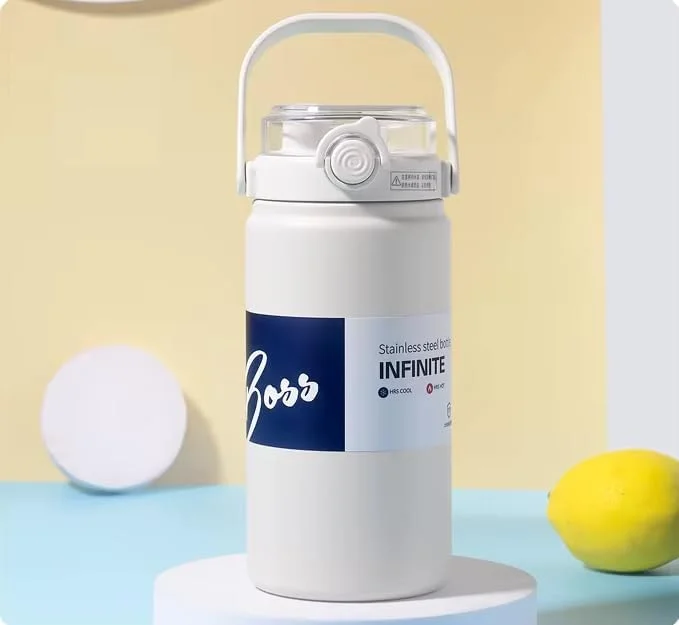 بطری آب عایق خلاء BuyOn با ظرفیت 1000 میلی لیتر، دوجداره استیل ضد زنگ، دهانه گشاد، مناسب برای آب سرد و گرم، 1 لیتری، مناسب ورزش، باشگاه، مدرسه، مسافرت، فلاسک هیدرو با درب نی دار، 32oz (سفید مایل به کرم، 1000 میلی لیتر) بطری آب عایق خلاء BuyOn با ظرفیت 1000 میلی لیتر، دوجداره استیل ضد زنگ، دهانه گشاد، مناسب برای آب سرد و گرم، 1 لیتری، مناسب ورزش، باشگاه، مدرسه، مسافرت، فلاسک هیدرو با درب نی دار، 32oz (سفید مایل به کرم، 1000 میلی لیتر)