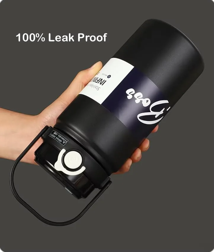 بطری آب عایق خلاء BuyOn با ظرفیت 1000 میلی لیتر، دوجداره استیل ضد زنگ، دهانه گشاد، مناسب برای آب سرد و گرم، 1 لیتری، مناسب ورزش، باشگاه، مدرسه، مسافرت، فلاسک هیدرو با درب نی دار، 32oz (سفید مایل به کرم، 1000 میلی لیتر) بطری آب عایق خلاء BuyOn با ظرفیت 1000 میلی لیتر، دوجداره استیل ضد زنگ، دهانه گشاد، مناسب برای آب سرد و گرم، 1 لیتری، مناسب ورزش، باشگاه، مدرسه، مسافرت، فلاسک هیدرو با درب نی دار، 32oz (سفید مایل به کرم، 1000 میلی لیتر)