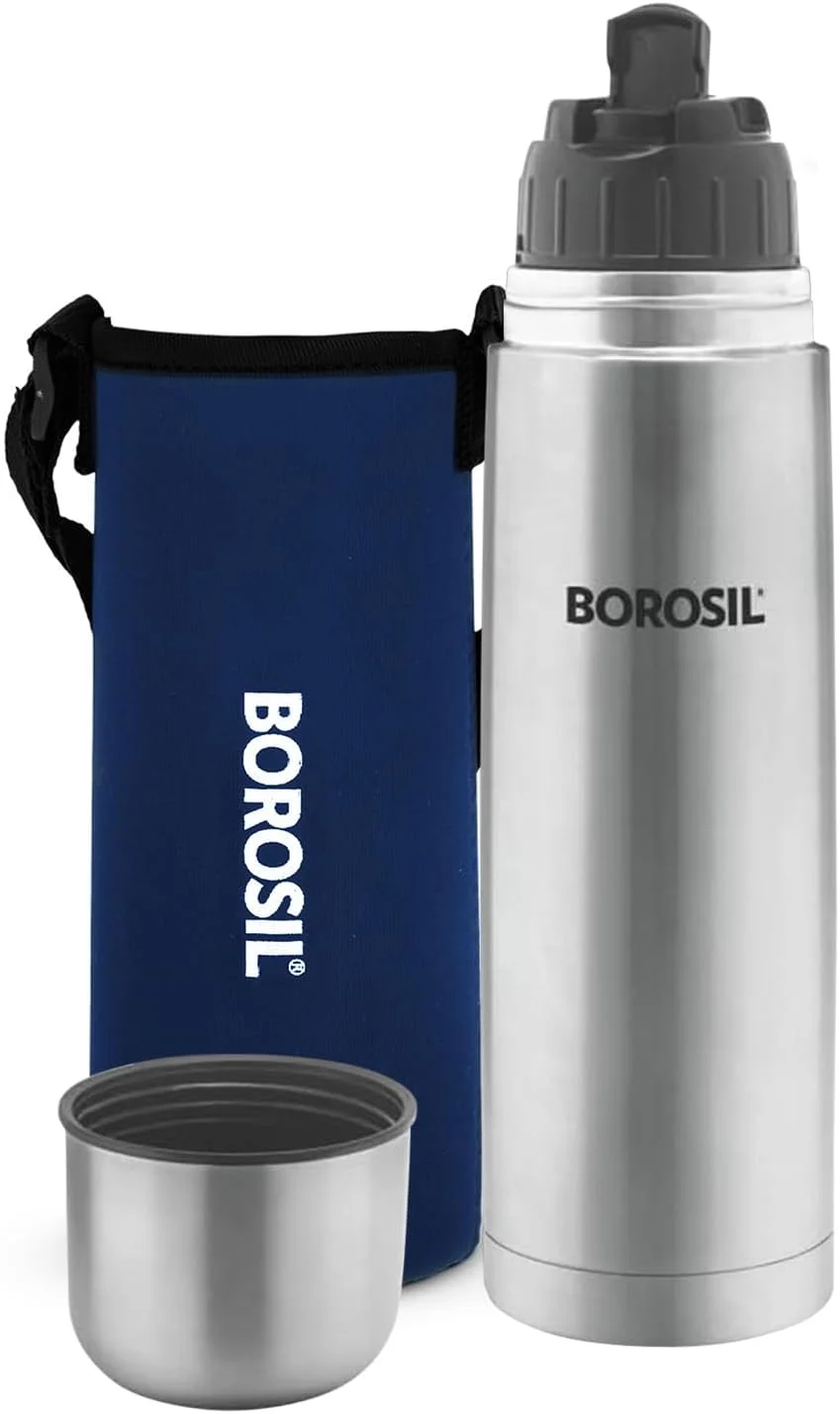 فلاسک استیل ضد زنگ بوروسیل مدل Hydra Thermo با عایق دو جداره و روکش مسی داخلی به همراه روکش آبی | بطری آب | فلاسک | بطری ورزشی | بطری یوگا | مناسب فضای باز | ضد نشت و قابل استفاده مجدد، 1000 میلی لیتر فلاسک استیل ضد زنگ بوروسیل مدل Hydra Thermo با عایق دو جداره و روکش مسی داخلی به همراه روکش آبی | بطری آب | فلاسک | بطری ورزشی | بطری یوگا | مناسب فضای باز | ضد نشت و قابل استفاده مجدد، 1000 میلی لیتر