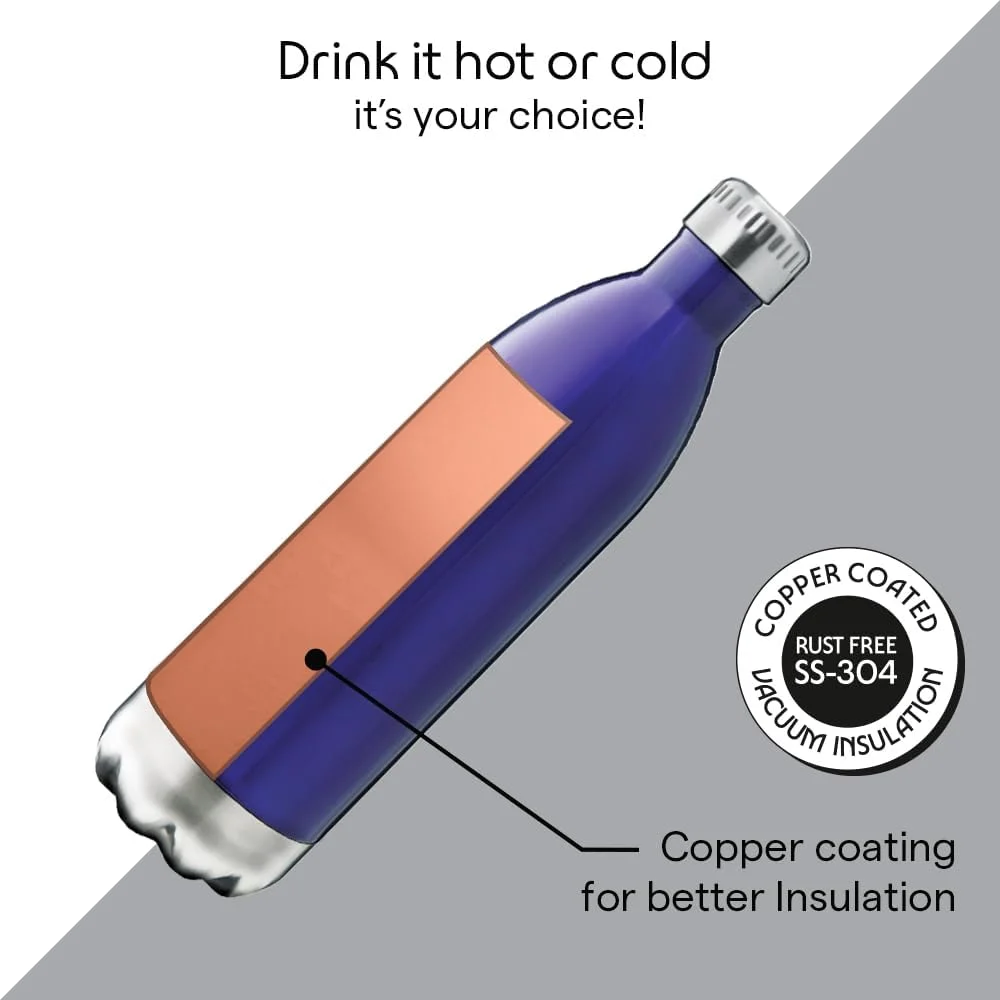 قمقمه آب فلاسک عایق خلاء استیل ضد زنگ بوروسیل مدل Hydra Bolt Trans، آبی، 1 لیتر قمقمه آب فلاسک عایق خلاء استیل ضد زنگ بوروسیل مدل Hydra Bolt Trans، آبی، 1 لیتر