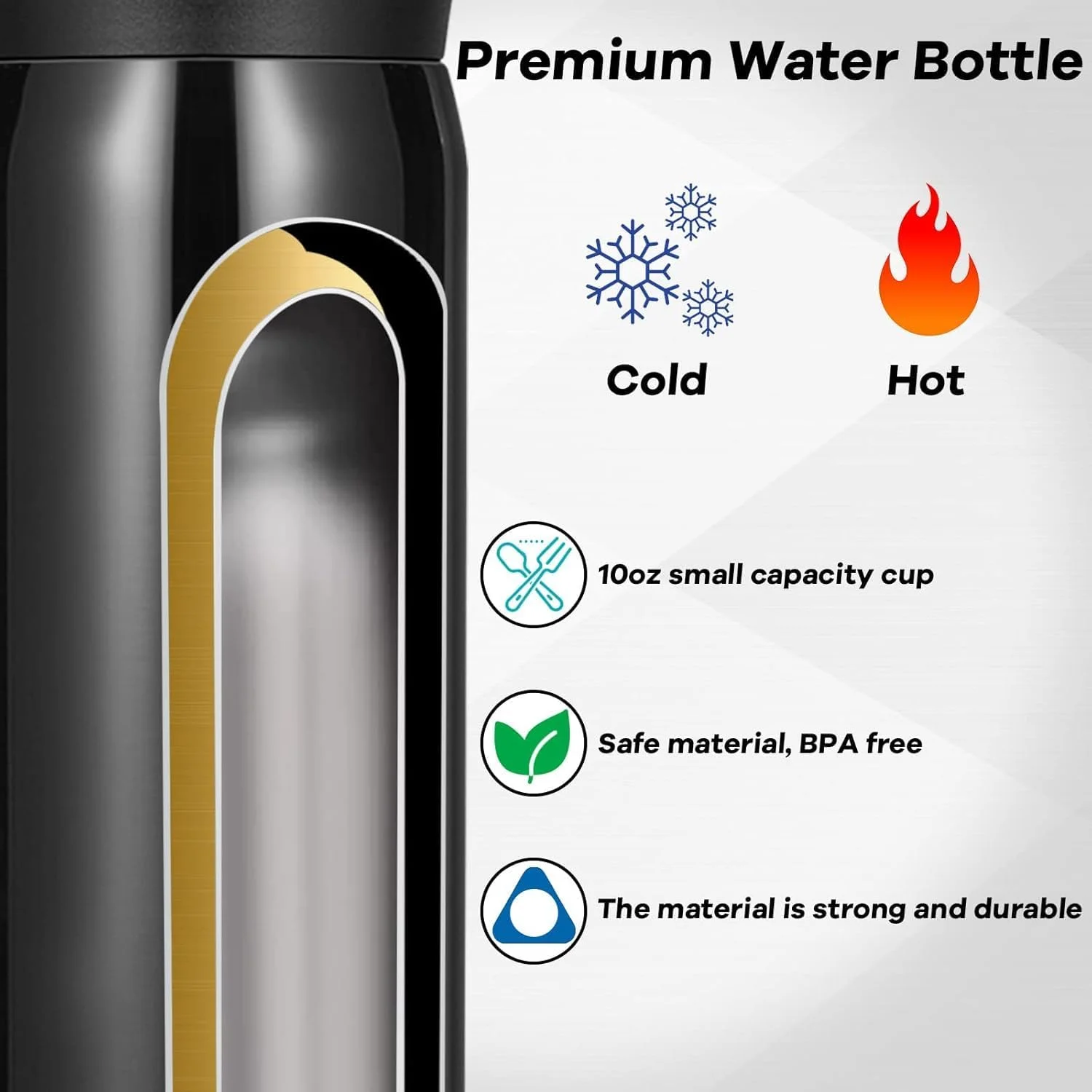 فلاسک کوچک آزون، بطری آب کوچک استیل ضد زنگ 10 اونسی، فنجان های حرارتی قابل حمل برای نوشیدنی های گرم و سرد، ماگ عایق کوچک برای قهوه، چای، آب، 8 ساعت گرم و 10 ساعت سرد فلاسک کوچک آزون، بطری آب کوچک استیل ضد زنگ 10 اونسی، فنجان های حرارتی قابل حمل برای نوشیدنی های گرم و سرد، ماگ عایق کوچک برای قهوه، چای، آب، 8 ساعت گرم و 10 ساعت سرد